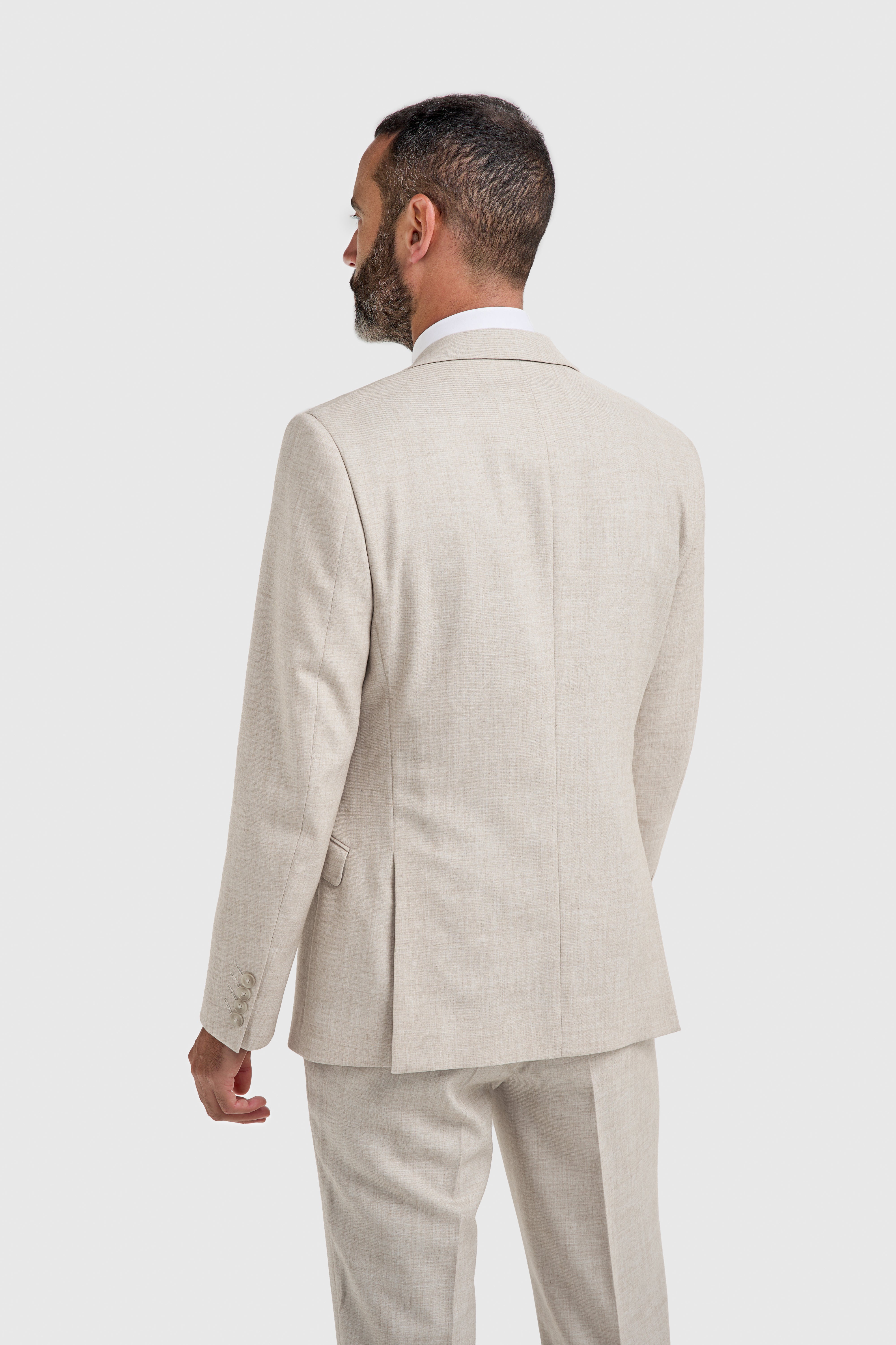 Father & Son Matching Slim Fit 3-Piece Suit Set - Malibu - Beige