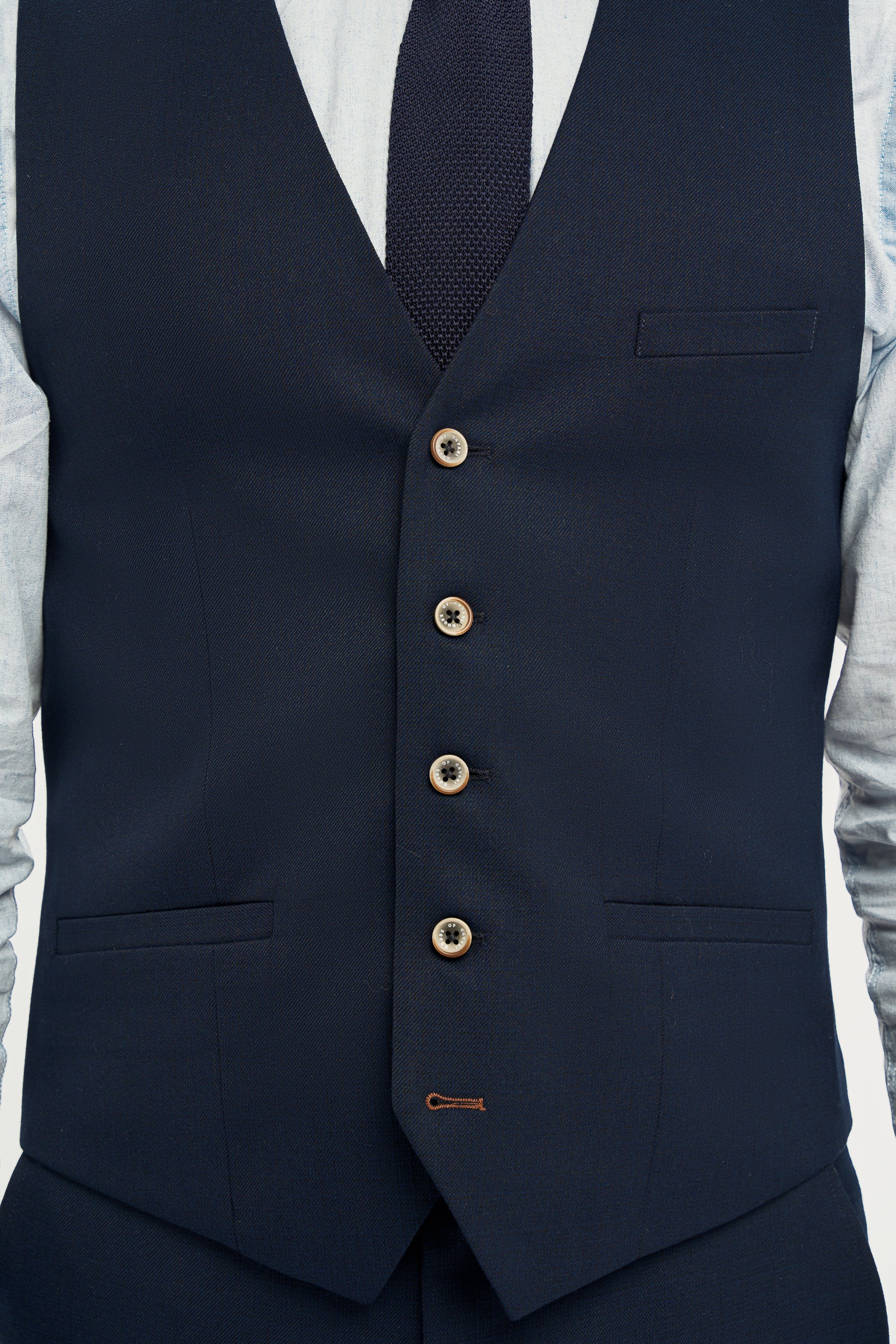 Father & Son Matching Textured 3-Piece Suit Set - Tropez Navy