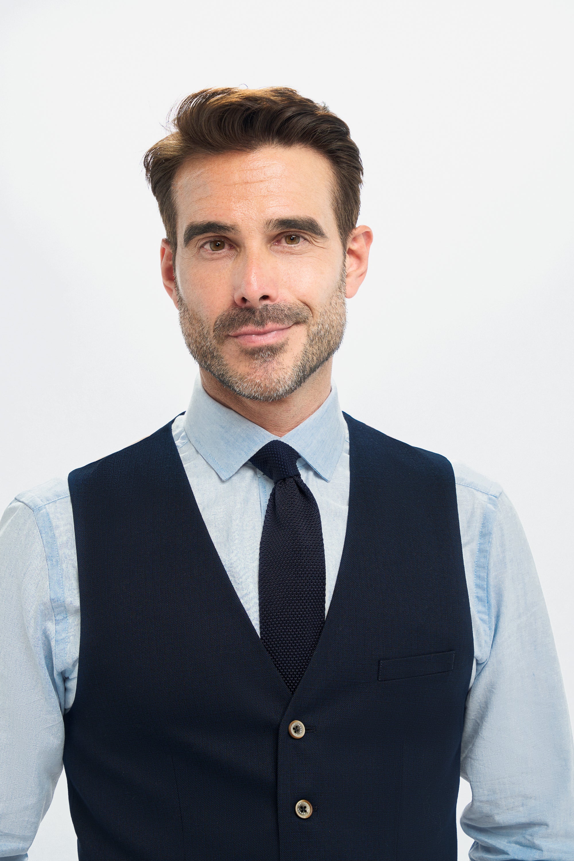 Father & Son Matching Textured 3-Piece Suit Set - Tropez Navy