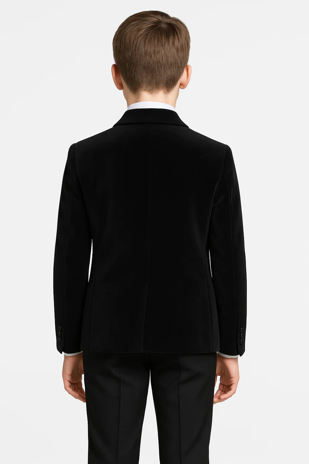Father & Son Matching Velvet Dinner Jacket - Black