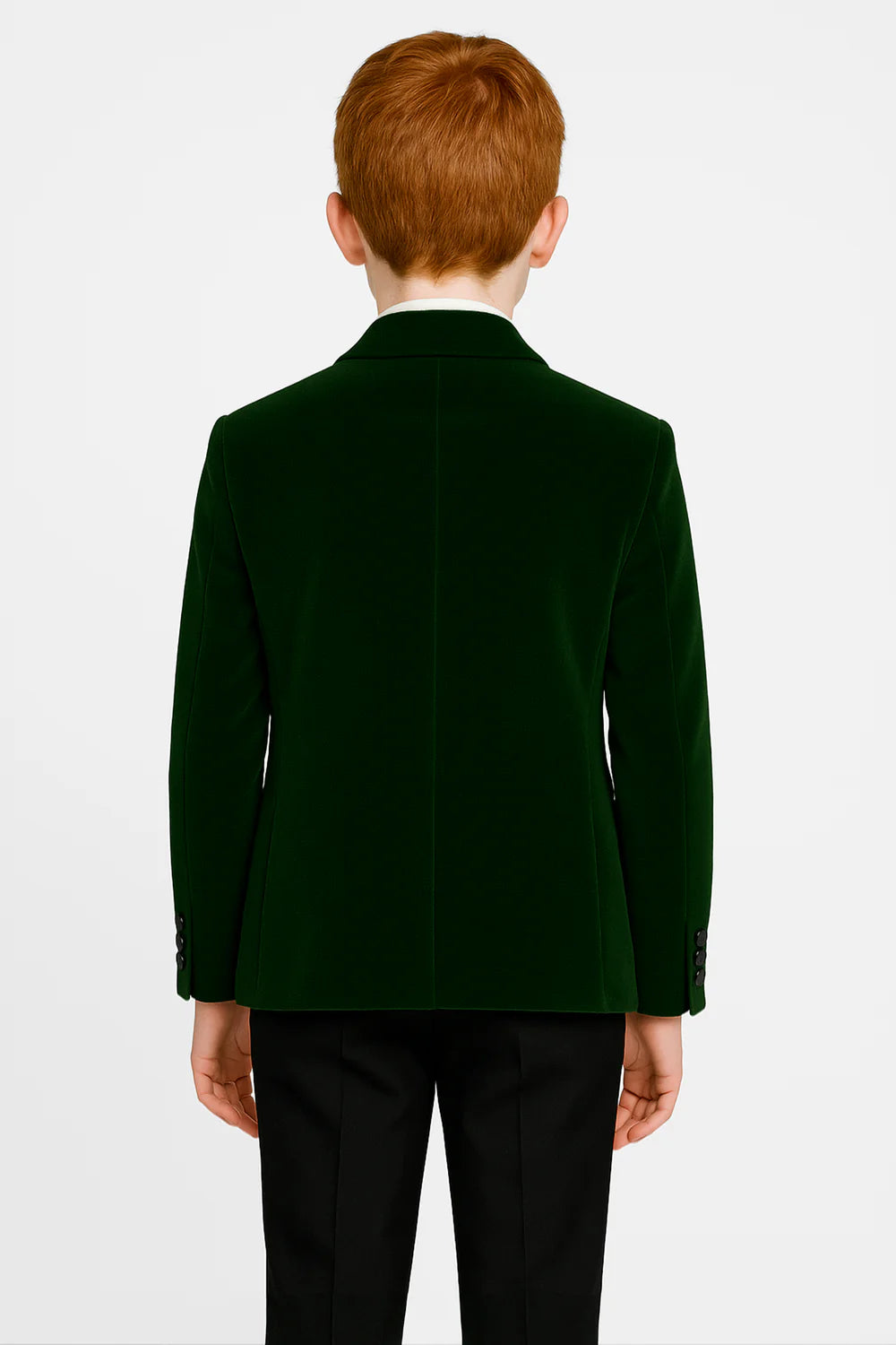 Father & Son Matching Velvet Dinner Jacket - Green
