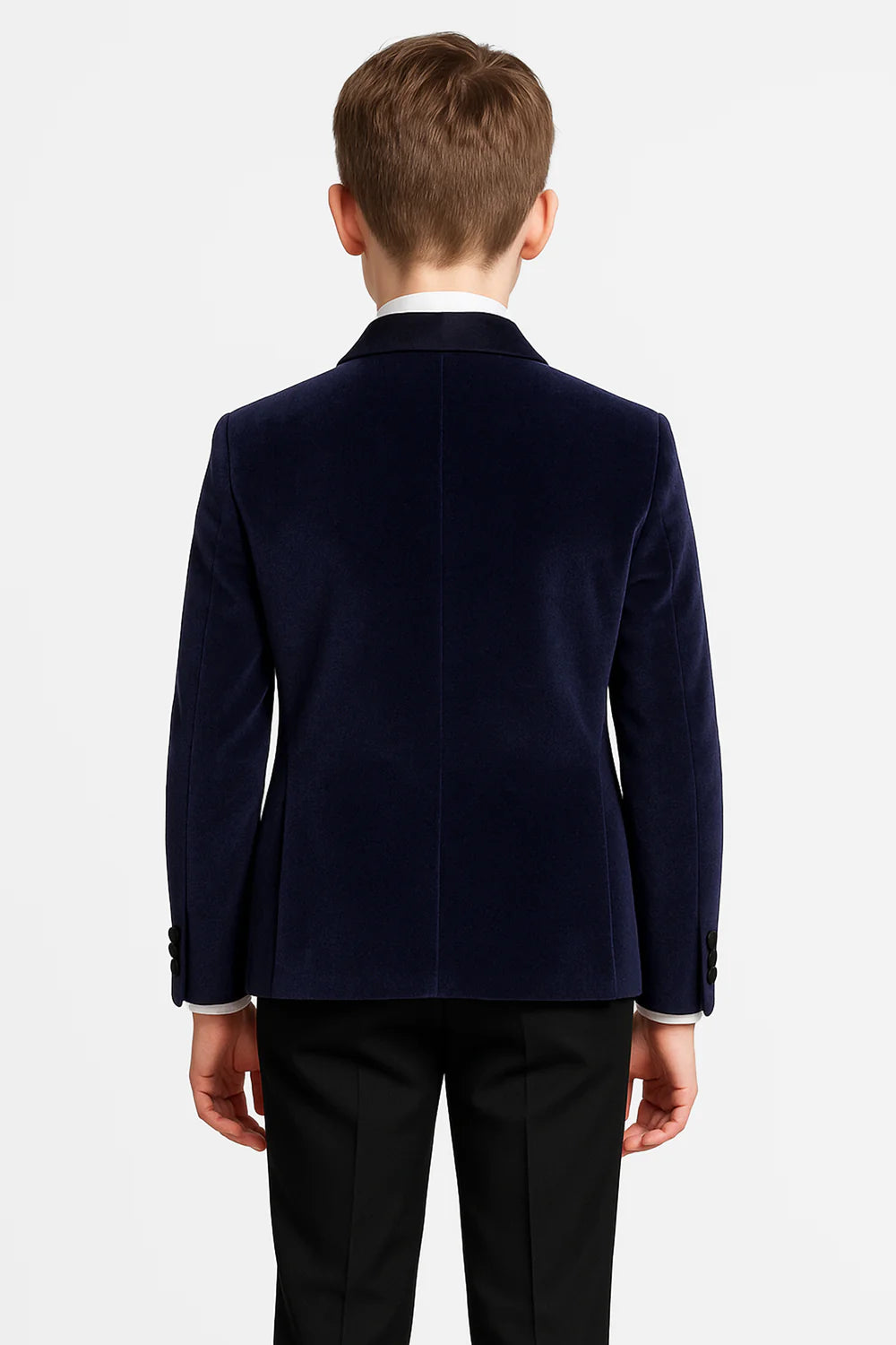 Father & Son Matching Velvet Dinner Jacket - Navy Blue