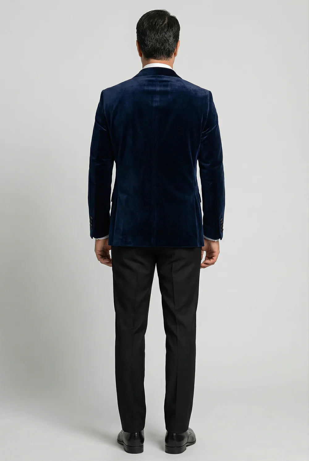 Father & Son Matching Velvet Dinner Jacket - Navy Blue