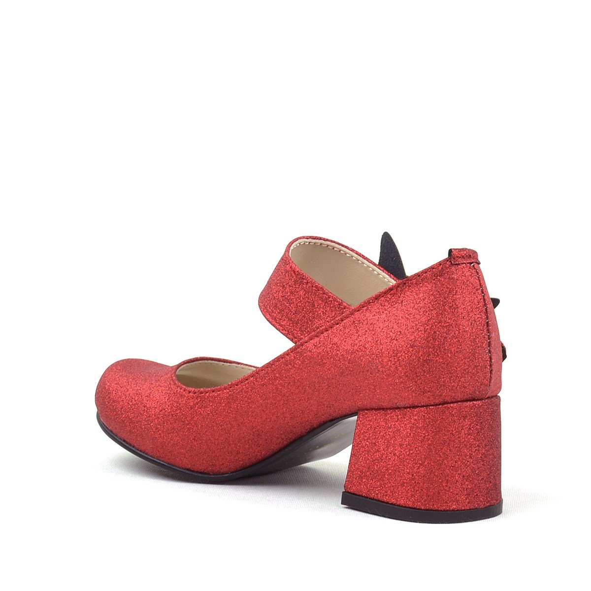 Girls Glittery Block Heel Mary Janes Shoes - Winx - Red