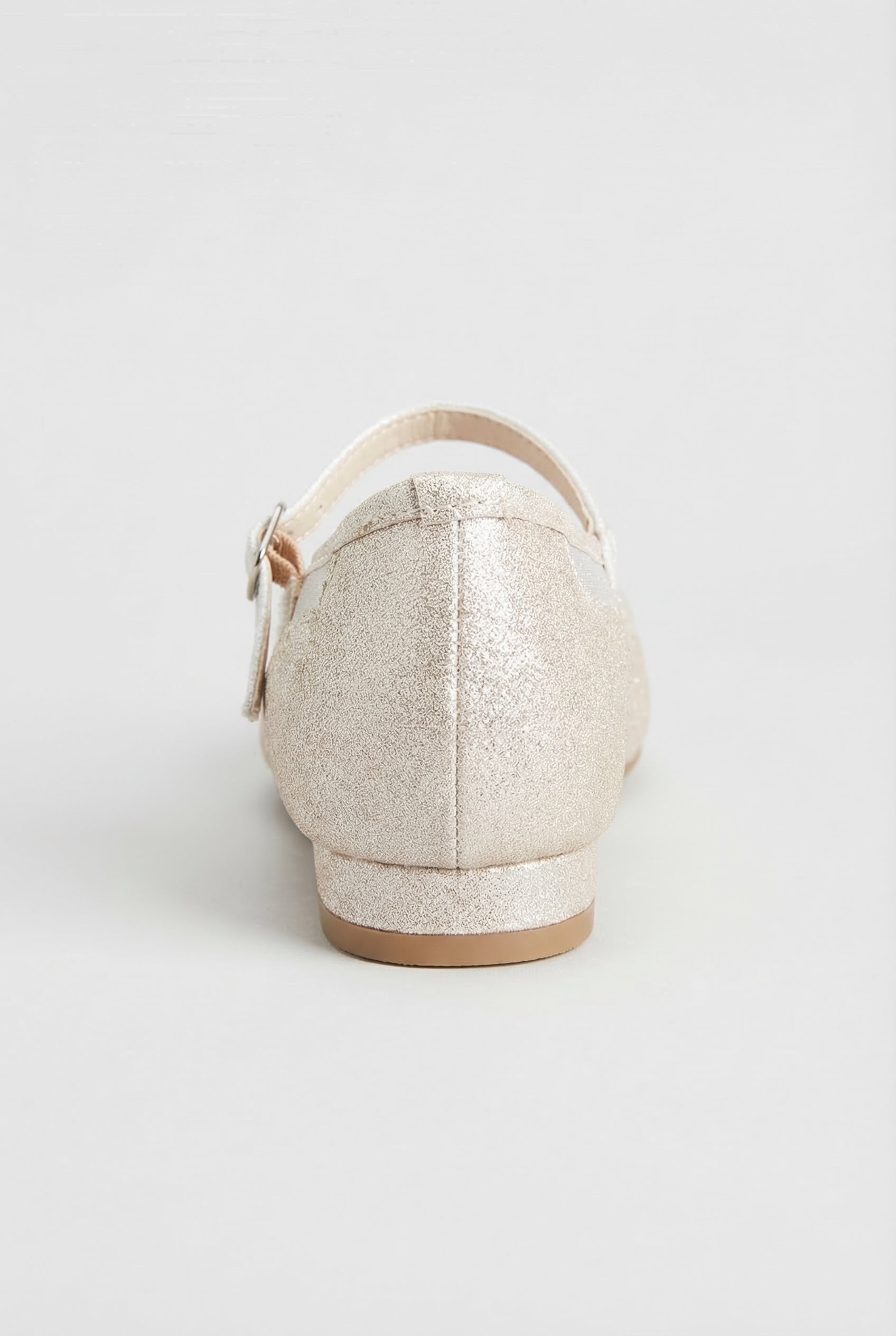 Girls Heart Mesh Mary Jane Flat Shoes - Julianna Pink Back Picture