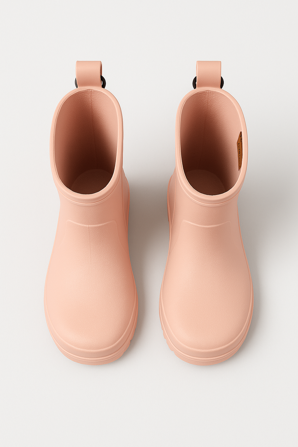 Girls Pull On Rain Boots - Angel - Pink Front Picture