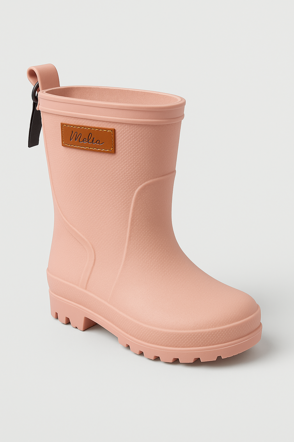 Girls Pull On Rain Boots - Angel - Pink Side Picture