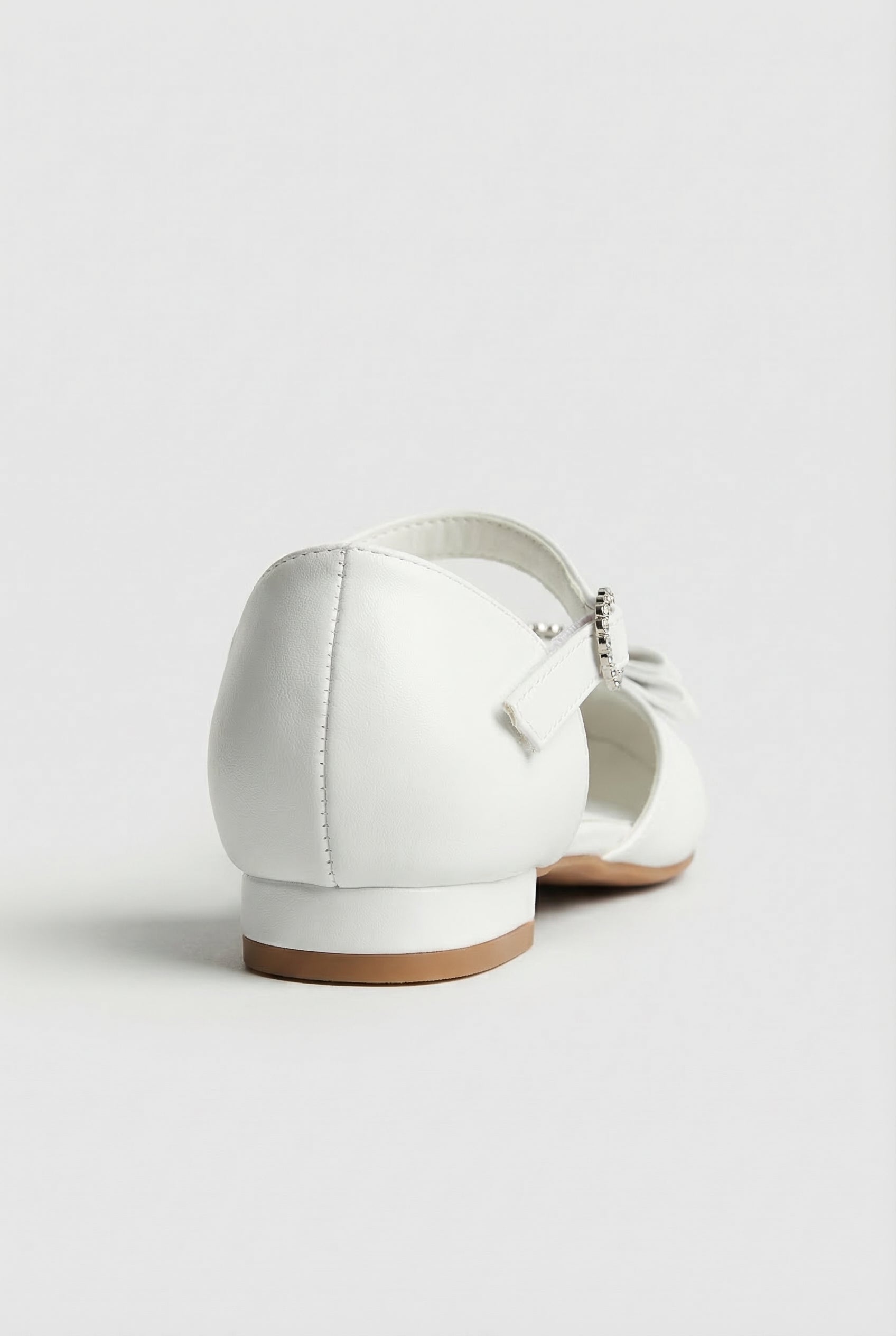 Girls White Mary Jane Shoes with Bow - Nova Back Picture
