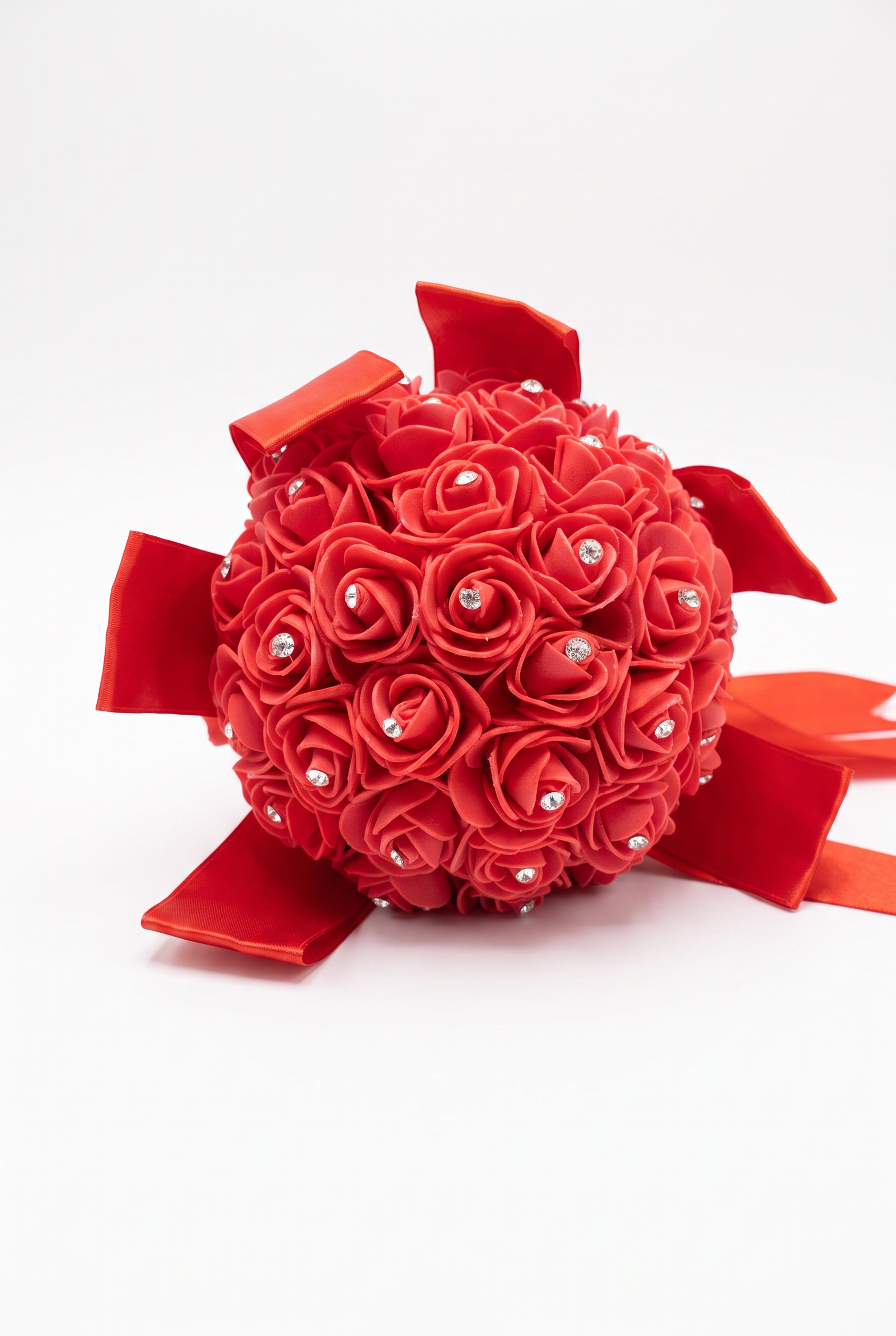 Girls’ Special Occasion Rose Bouquet with Sparkling Details in Red Picture