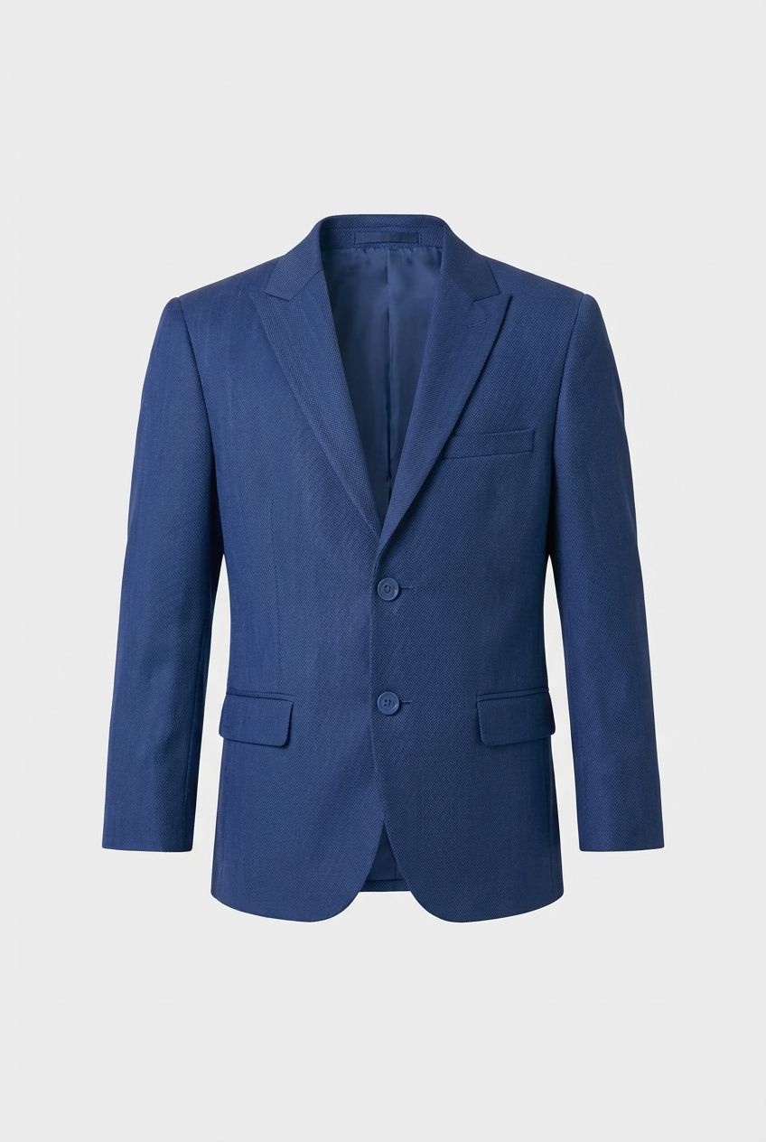 Boys 7-Piece Slim Fit Twill Suit - Midnight Blue