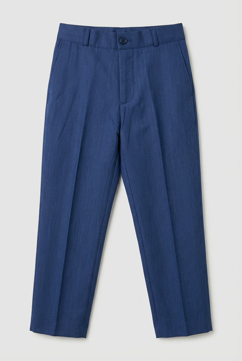 Boys 4-Piece Slim Fit Twill Suit - Midnight Blue