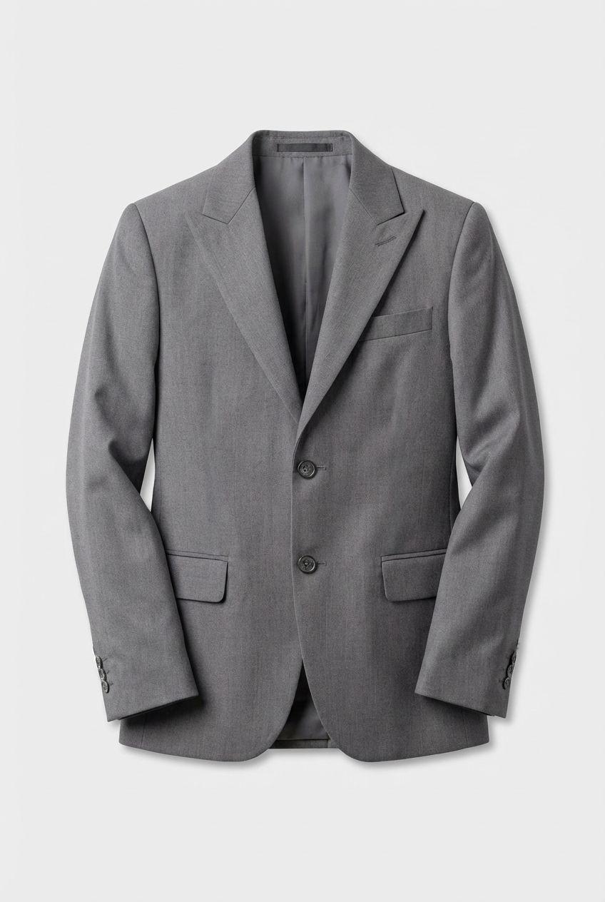 Boys 7-Piece Slim Fit Twill Suit - GREY