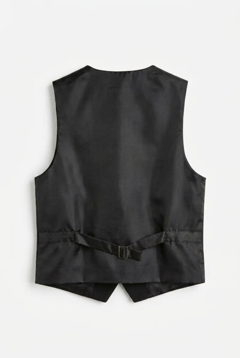 Boys' Black Tuxedo Suit with Cufflink Shirt