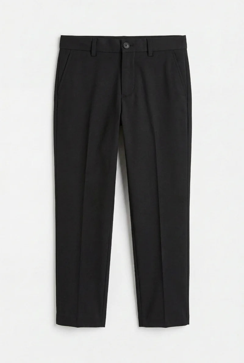 Boys' Black Tuxedo Suit with Cufflink Shirt