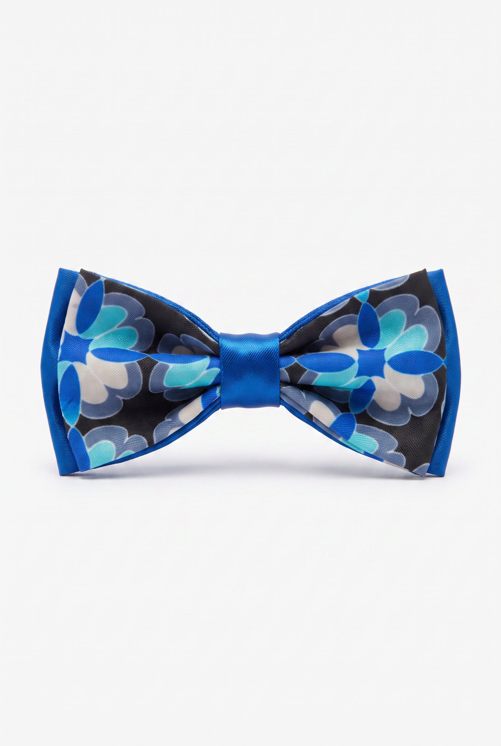 Kids Bow Tie – Adjustable Pre-Tied Bow Tie for Boys - Flower Blue