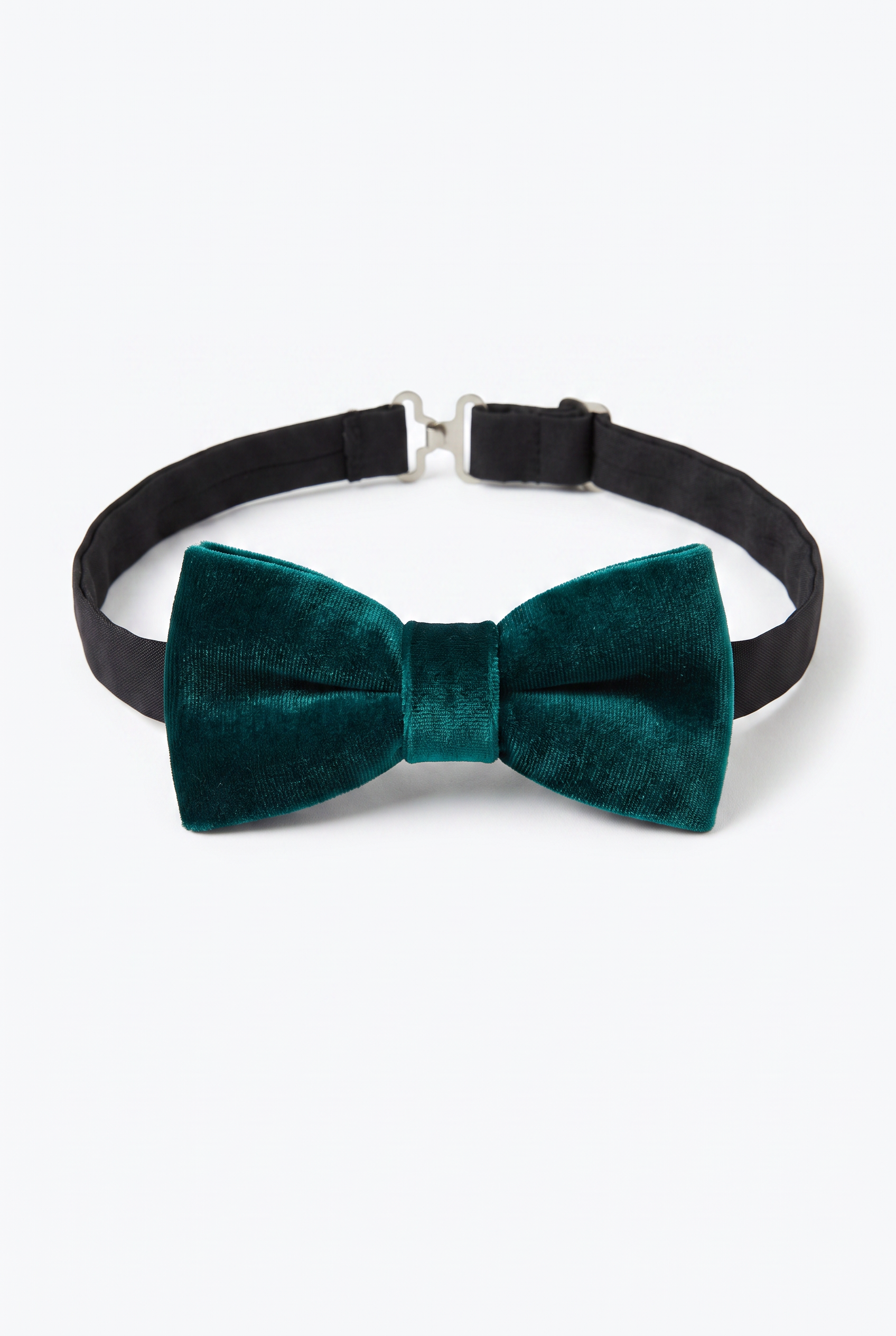 Kids Bow Tie – Adjustable Pre-Tied Bow Tie for Boys - Velvet Green Picture