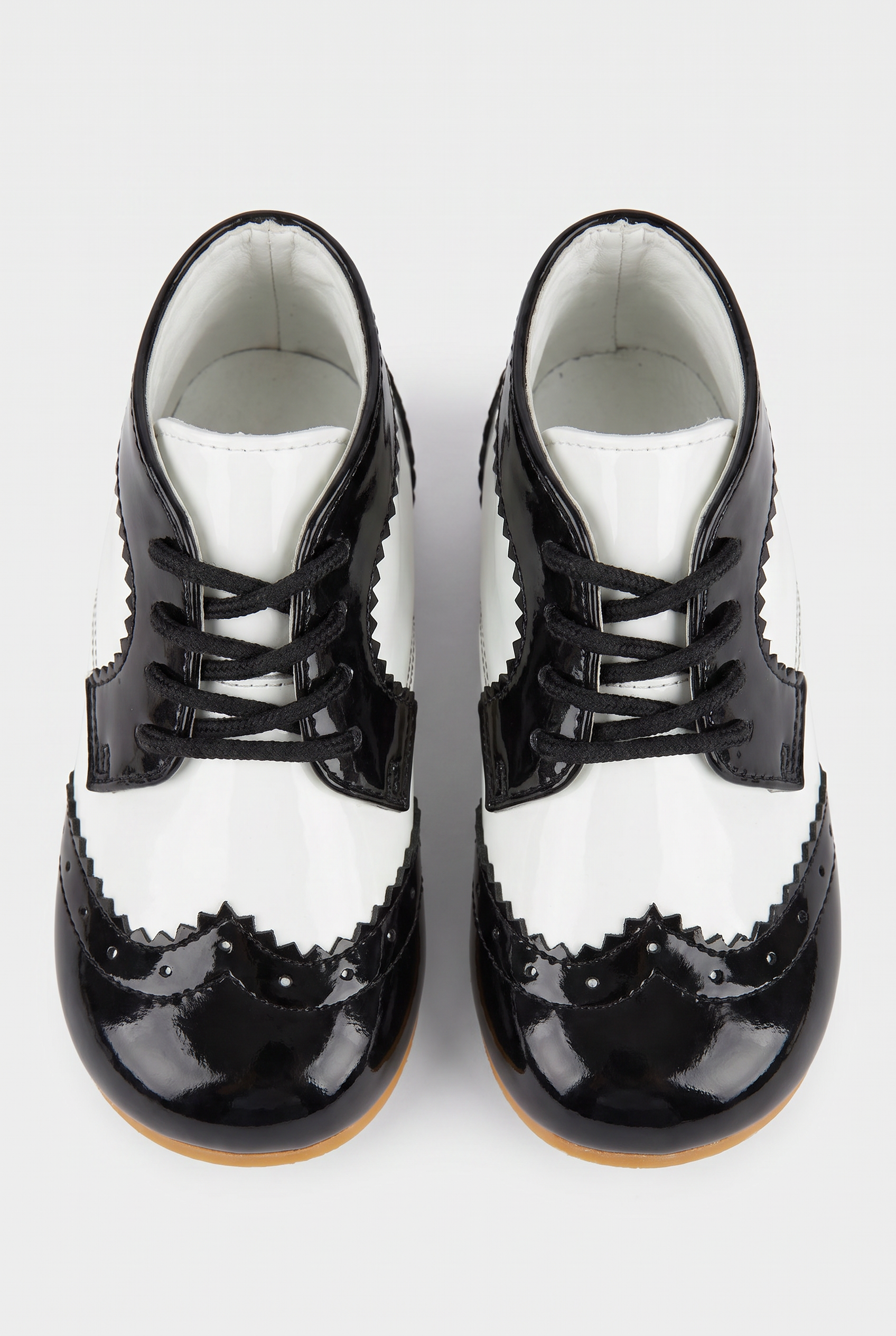 Kids Patent Leather Lace-Up Boots | Smart Formal Ankle Shoes for Boys & Girls - Black