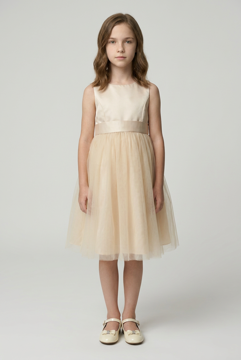 Kids' Mary Jane Bow Dress Shoes – Elegant Occasion Shoes in Ivory