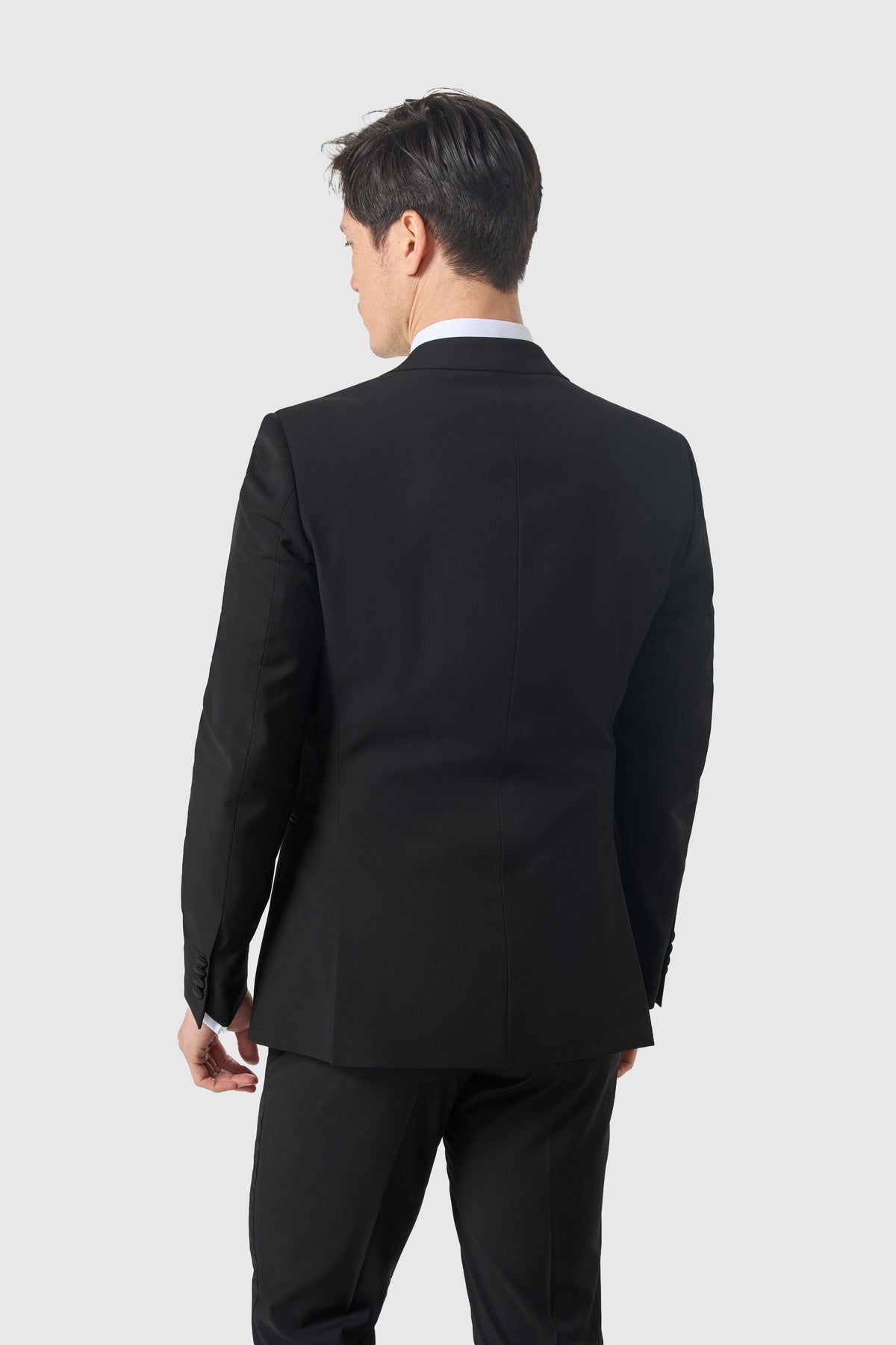 Men’s 2-Piece Satin Notch Lapel Tuxedo Dinner Suit Bundle - Cavani Malibu Black