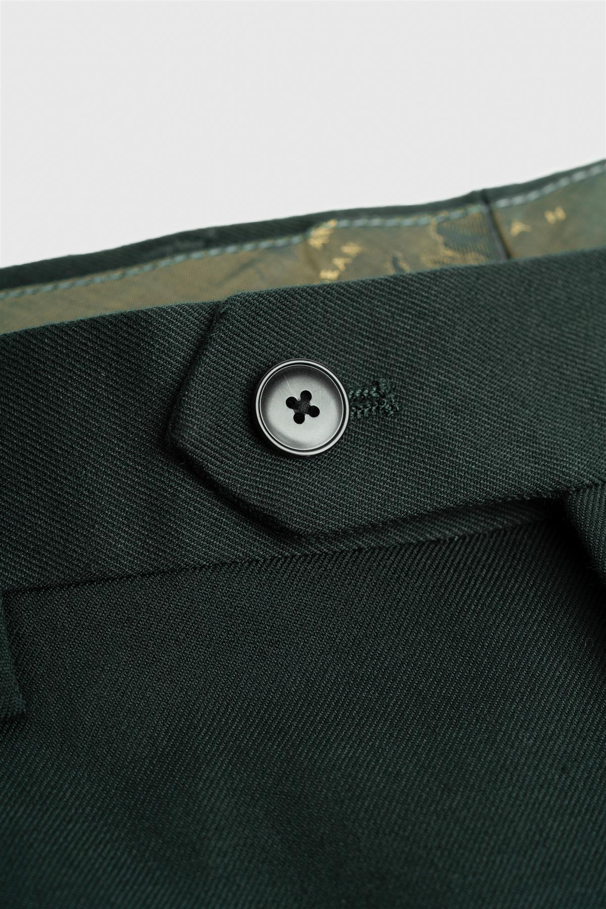 Men’s 3-Piece Slim Fit Formal Suit - Malibu - Forest Green