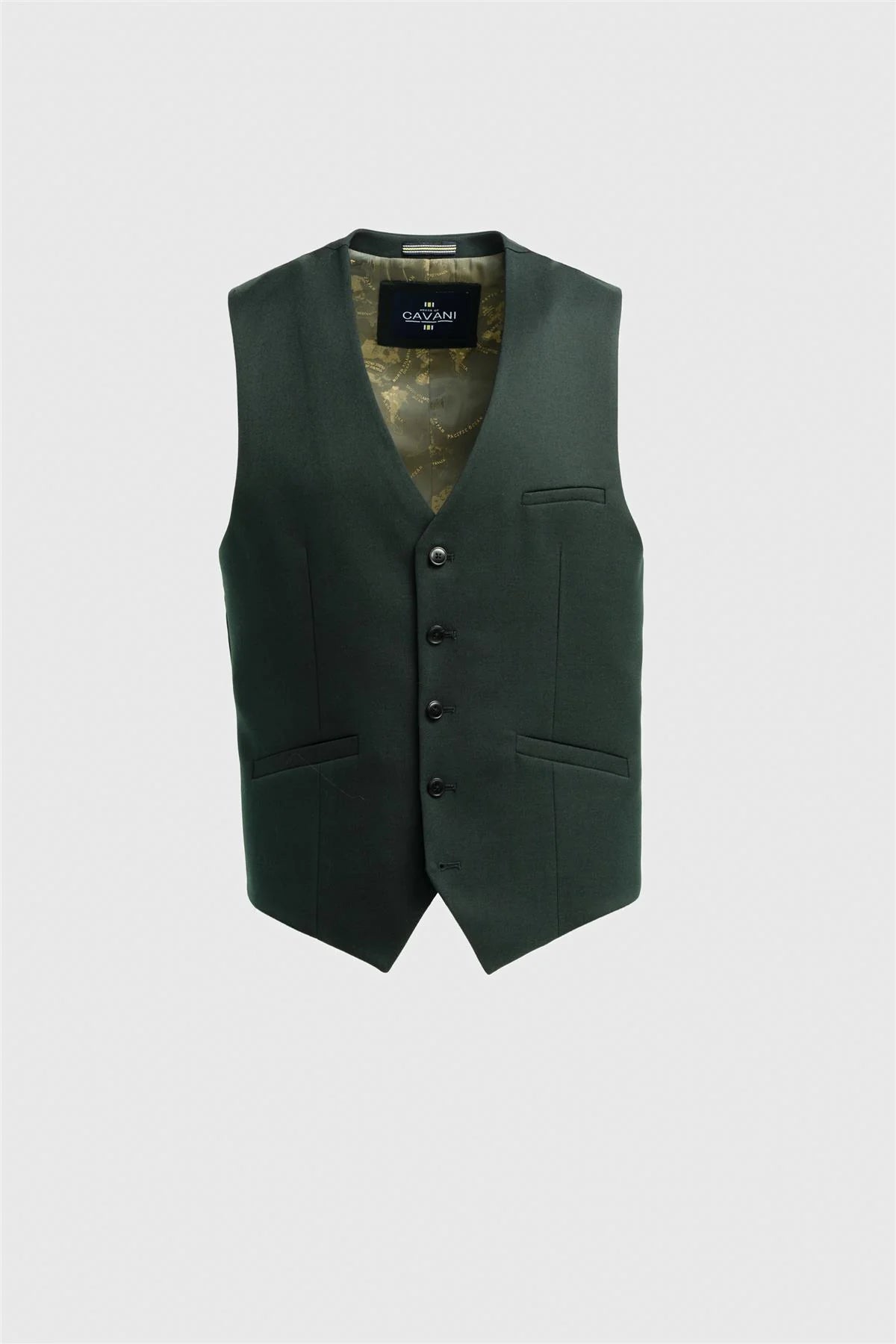 Men’s 3-Piece Slim Fit Formal Suit - Malibu - Forest Green