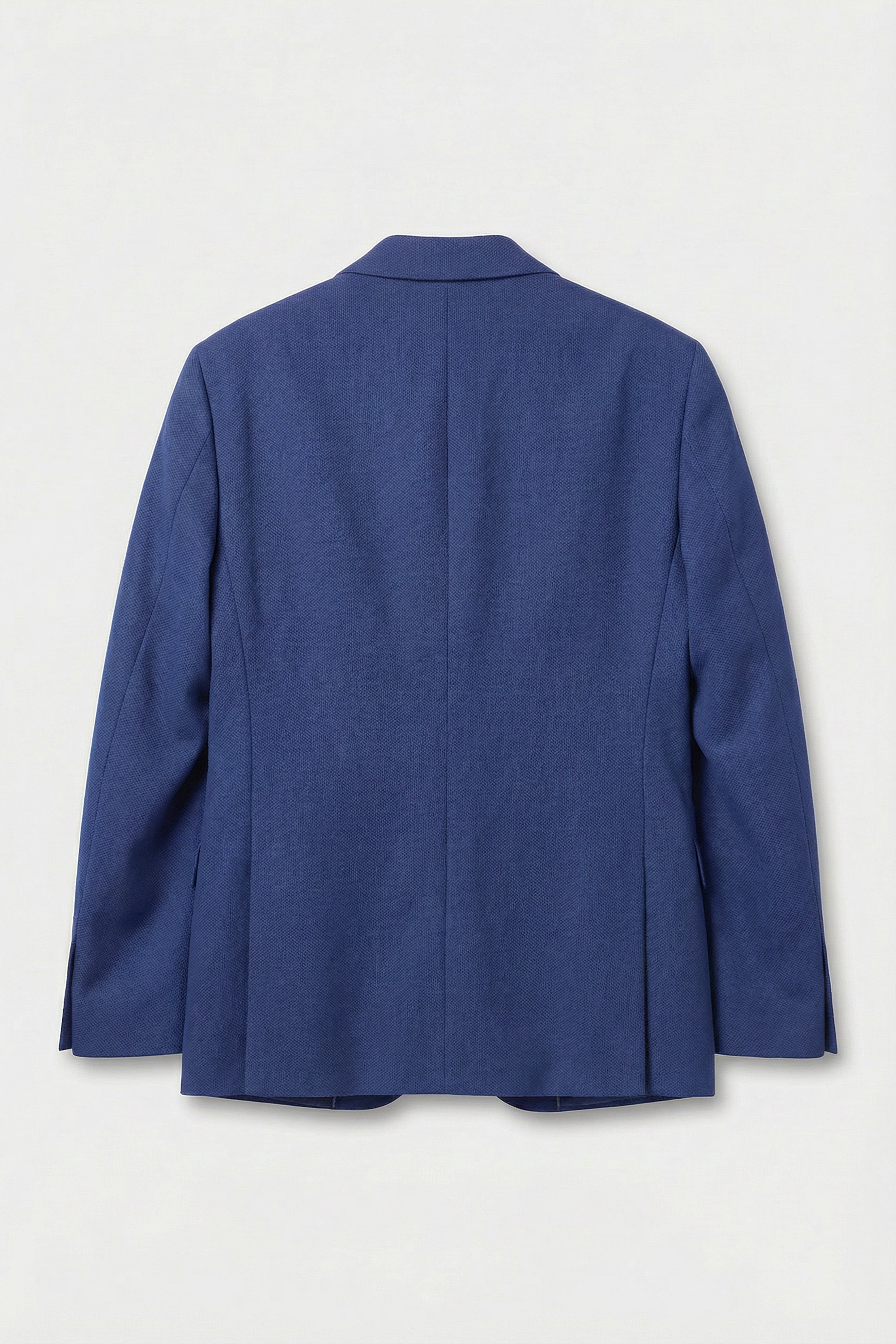 Men’s Textured Formal Suit Jacket - Core - Navy Blue Back Picture