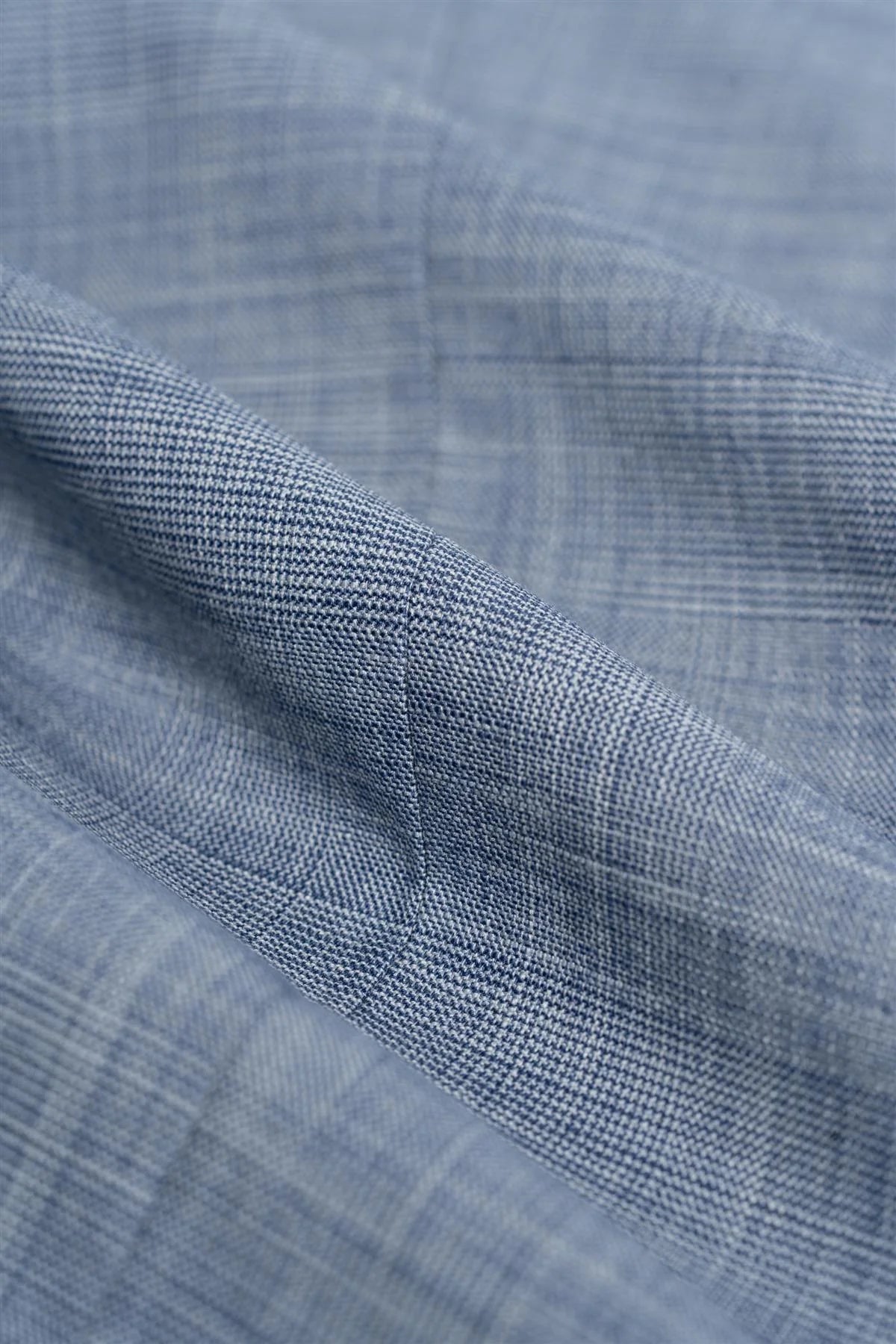 Men’s Blue Textured Suit Jacket - Camden - Blue