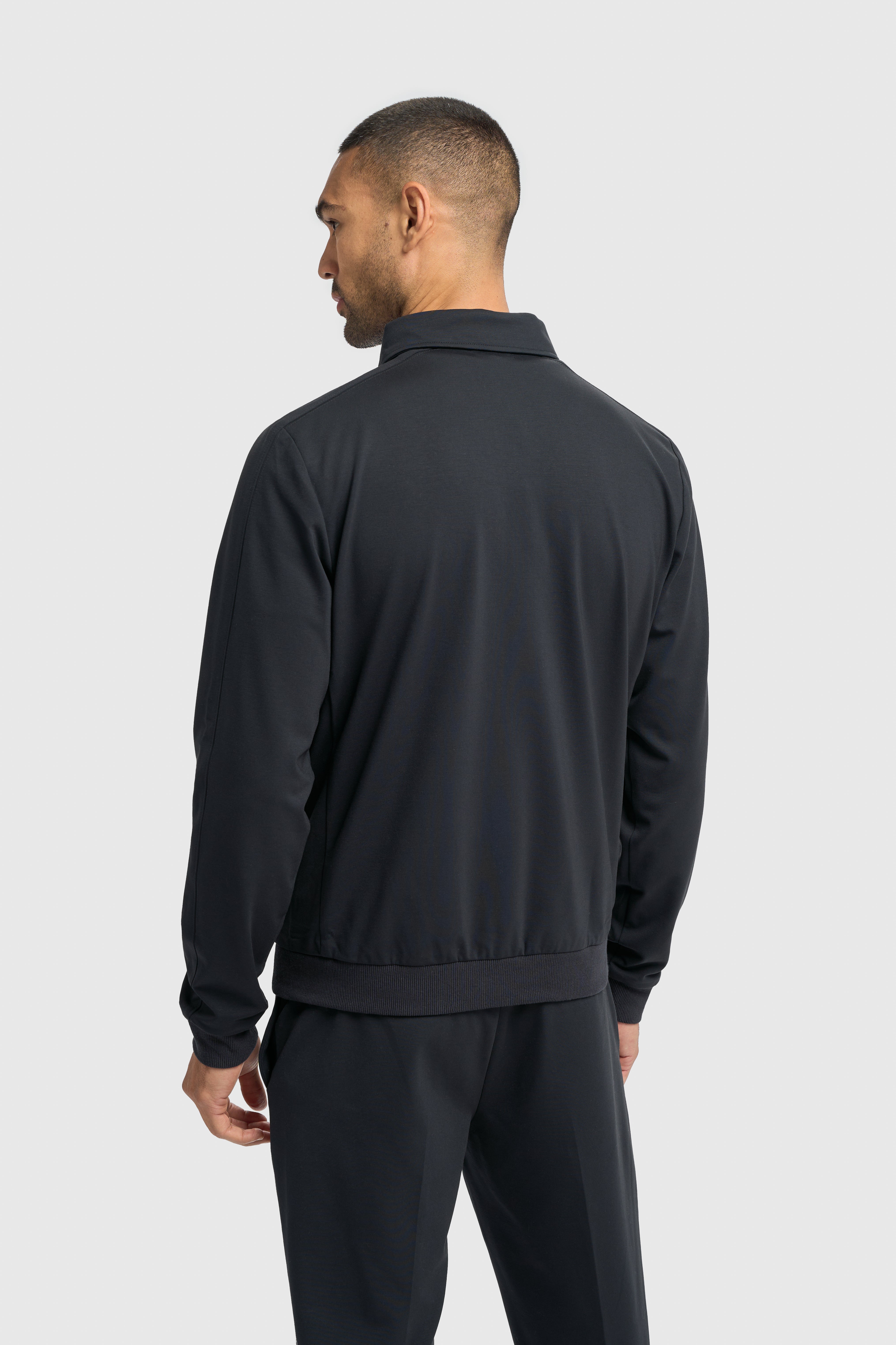 Men’s Casual Tracksuit Zip Up Jacket - Coney - Navy Back Picture