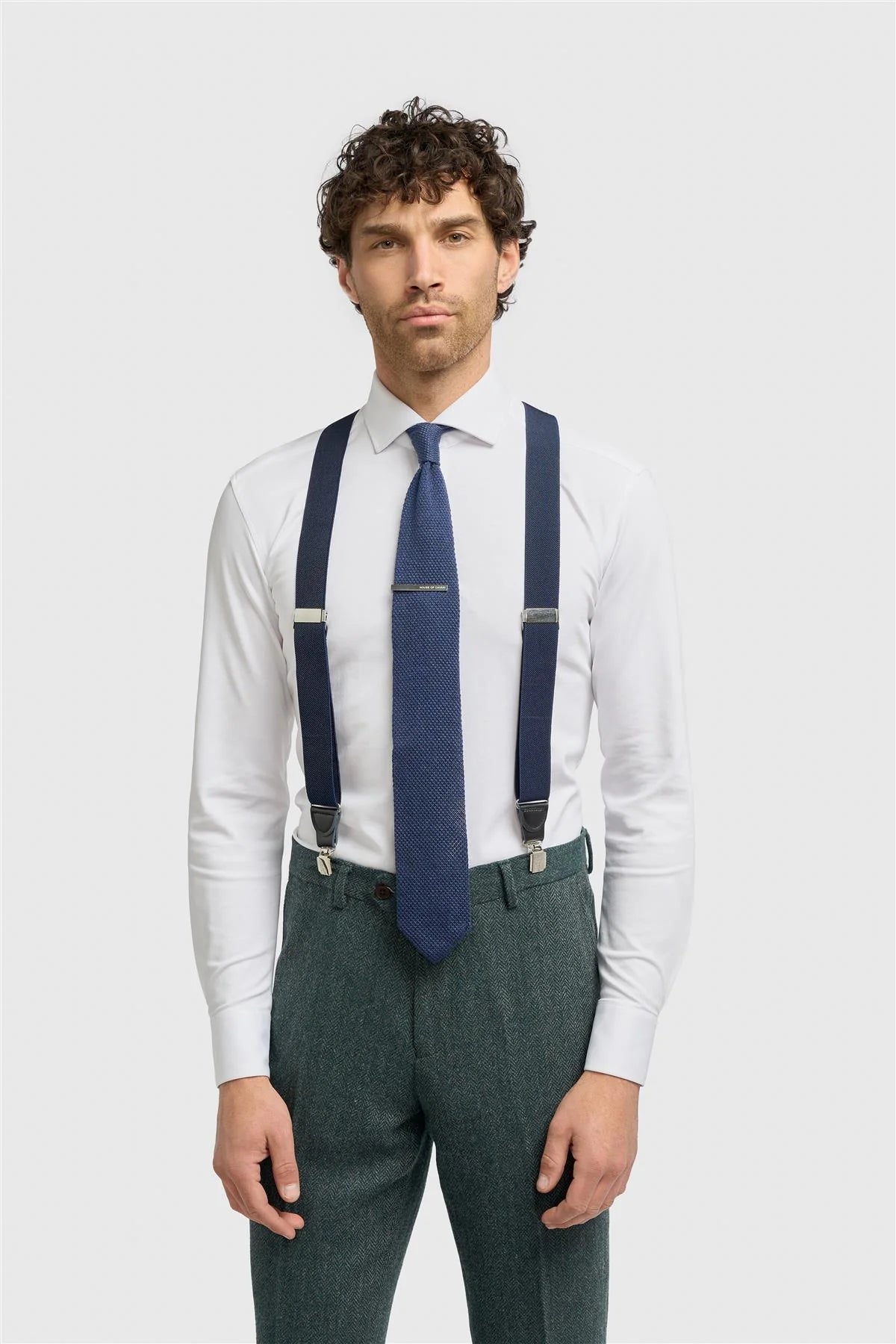 Men’s Clip-On Braces with Adjustable Straps - Navy