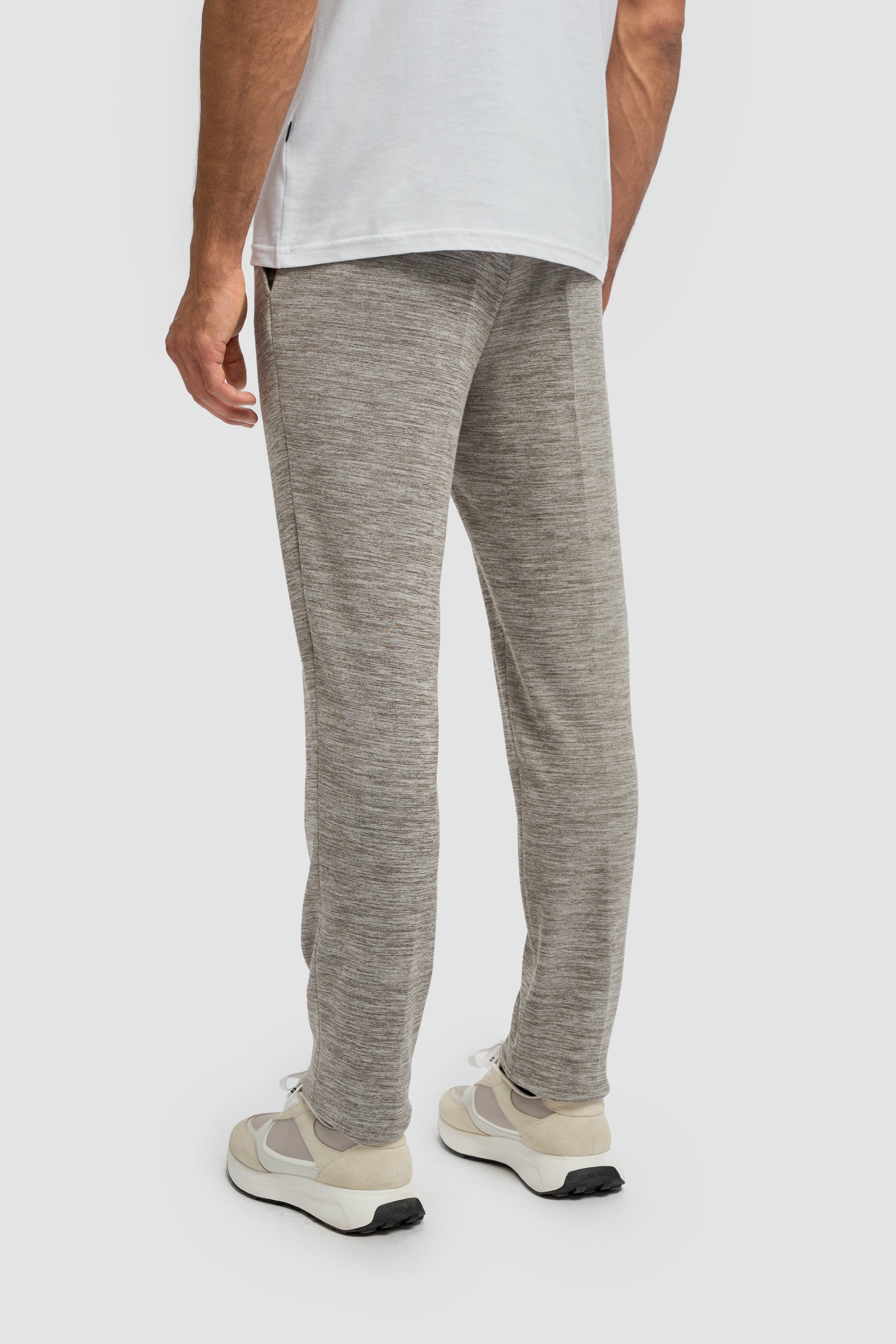 Men’s Cotton Blend Casual Trousers - Columbus - Taupe Grey