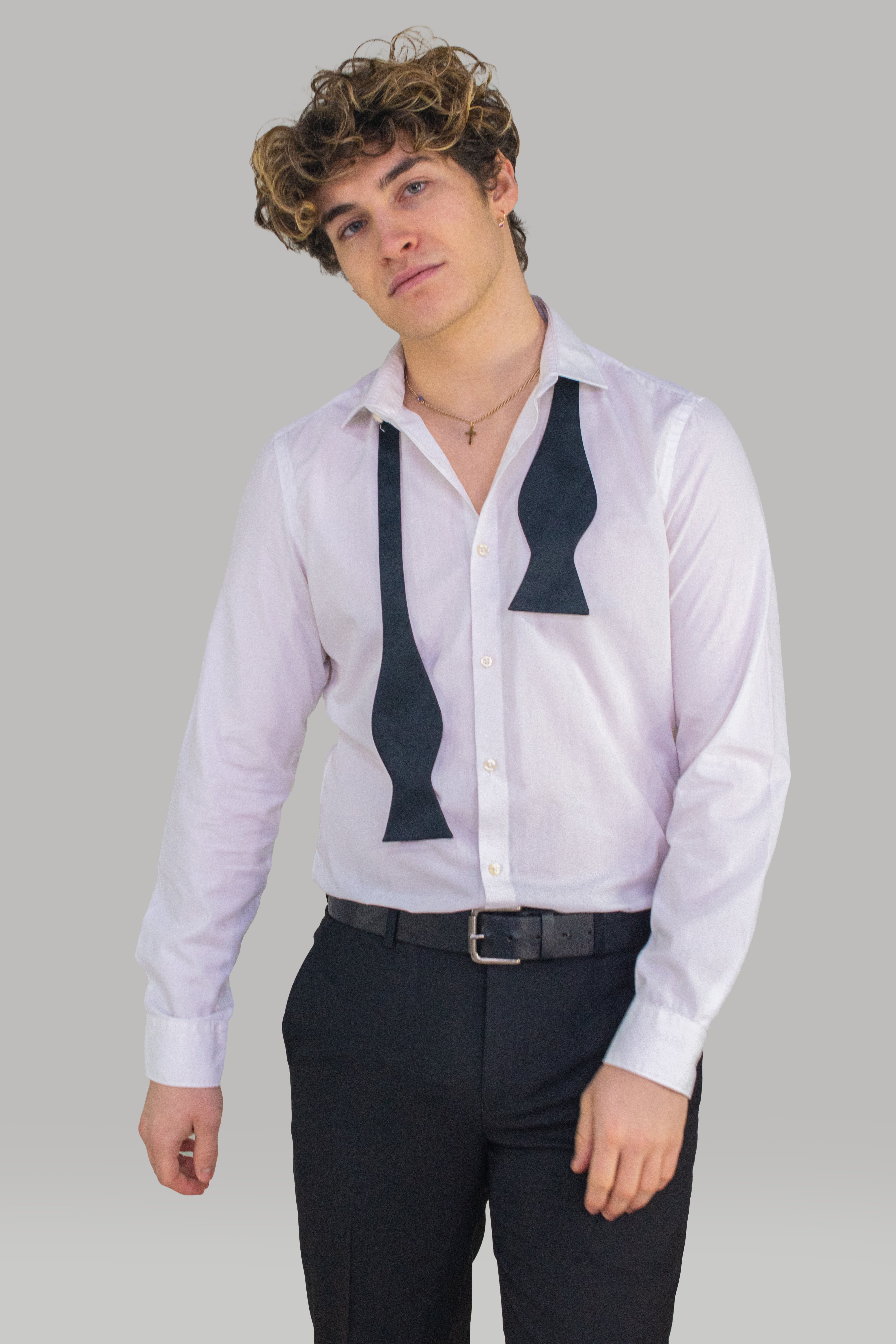 Men's Cotton Classic Collar Slim Fit Dress Shirt CV75 - White