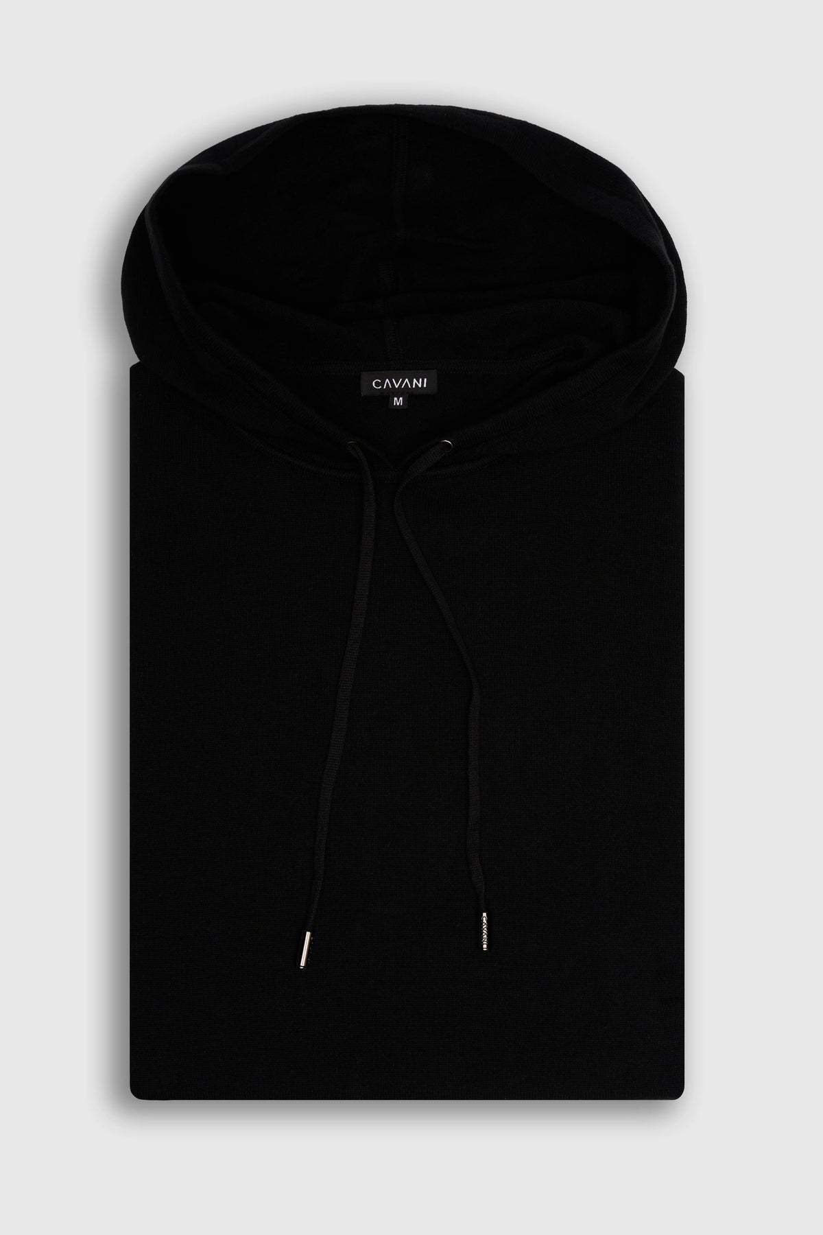 Men's Cotton Knitted Hooded Jumper – Cavani Pablo Black picture