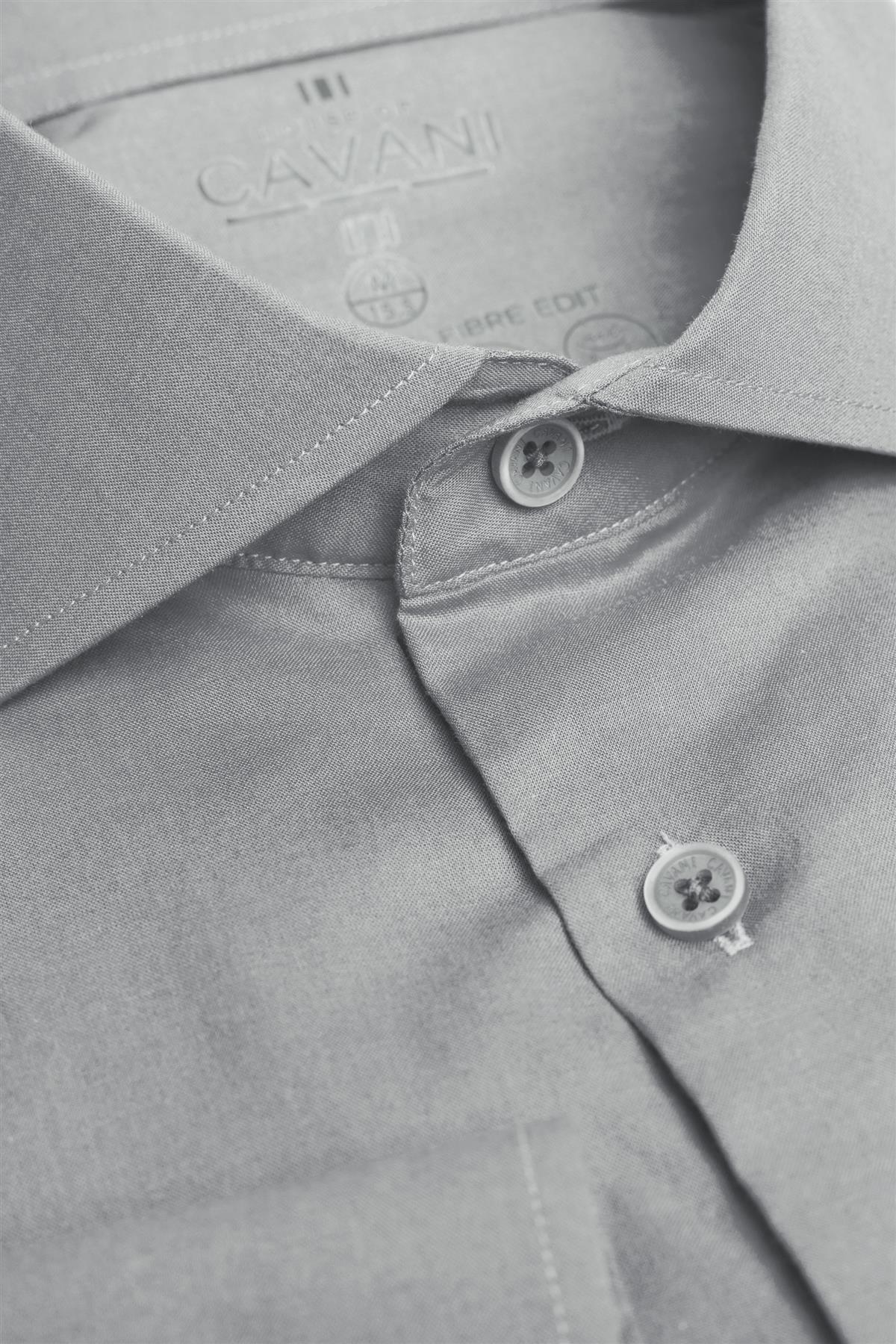 Men’s Cotton Long Sleeve Formal Shirt - Flamino Stone