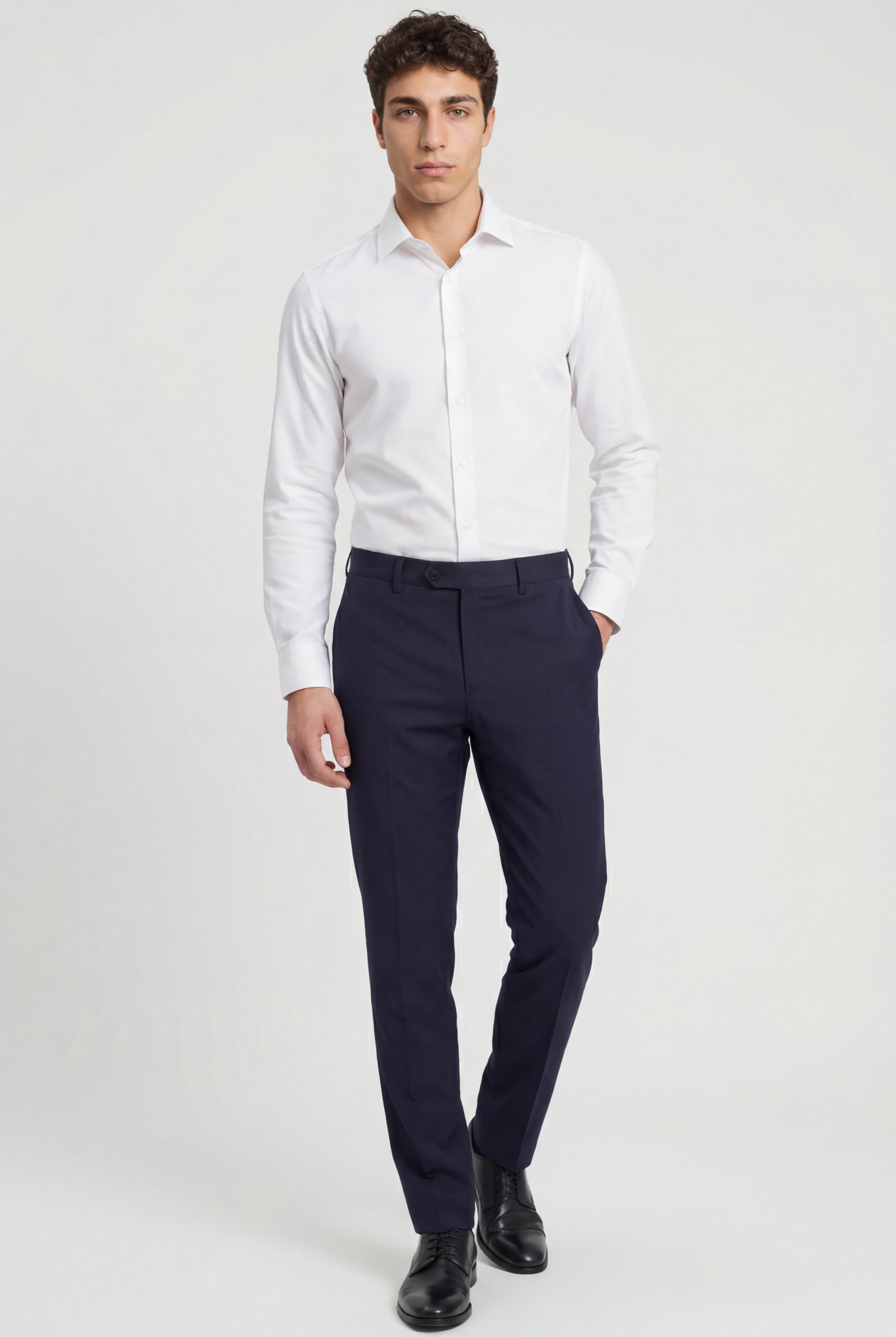Men’s Cotton Regular Fit Chino Trousers - Zack - Black