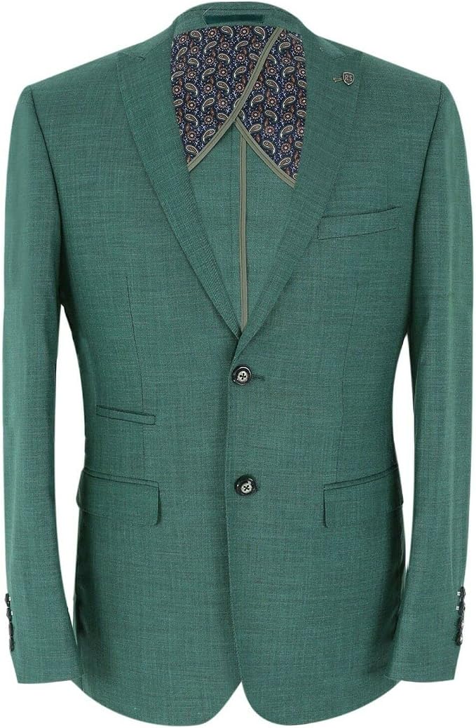 Men's Emerald Green 3 Piece Slim Fit Suit – Blazer, Waistcoat & Trousers