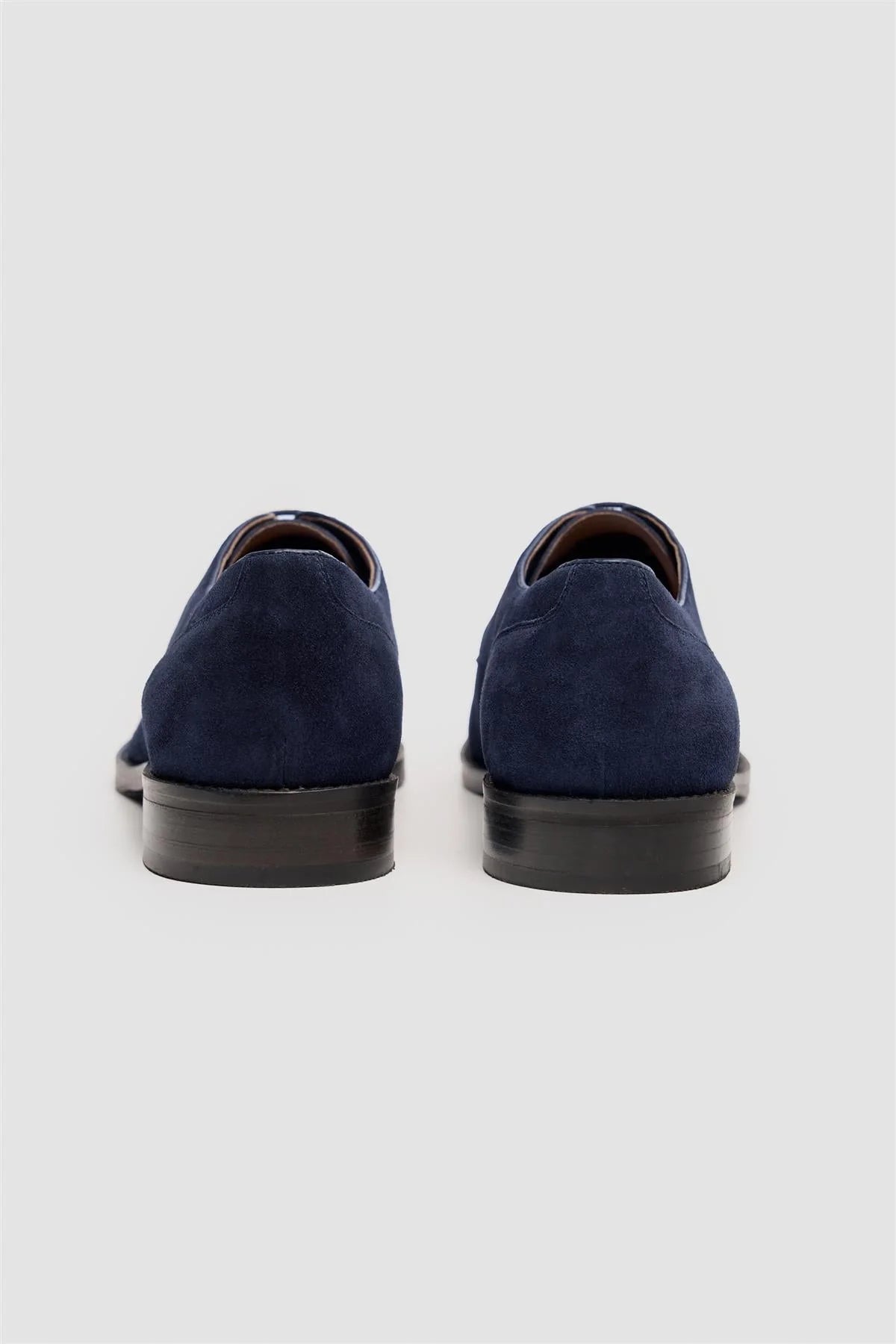 Men’s Genuine Suede Derby Shoes with Apron Toe - Brera - Navy