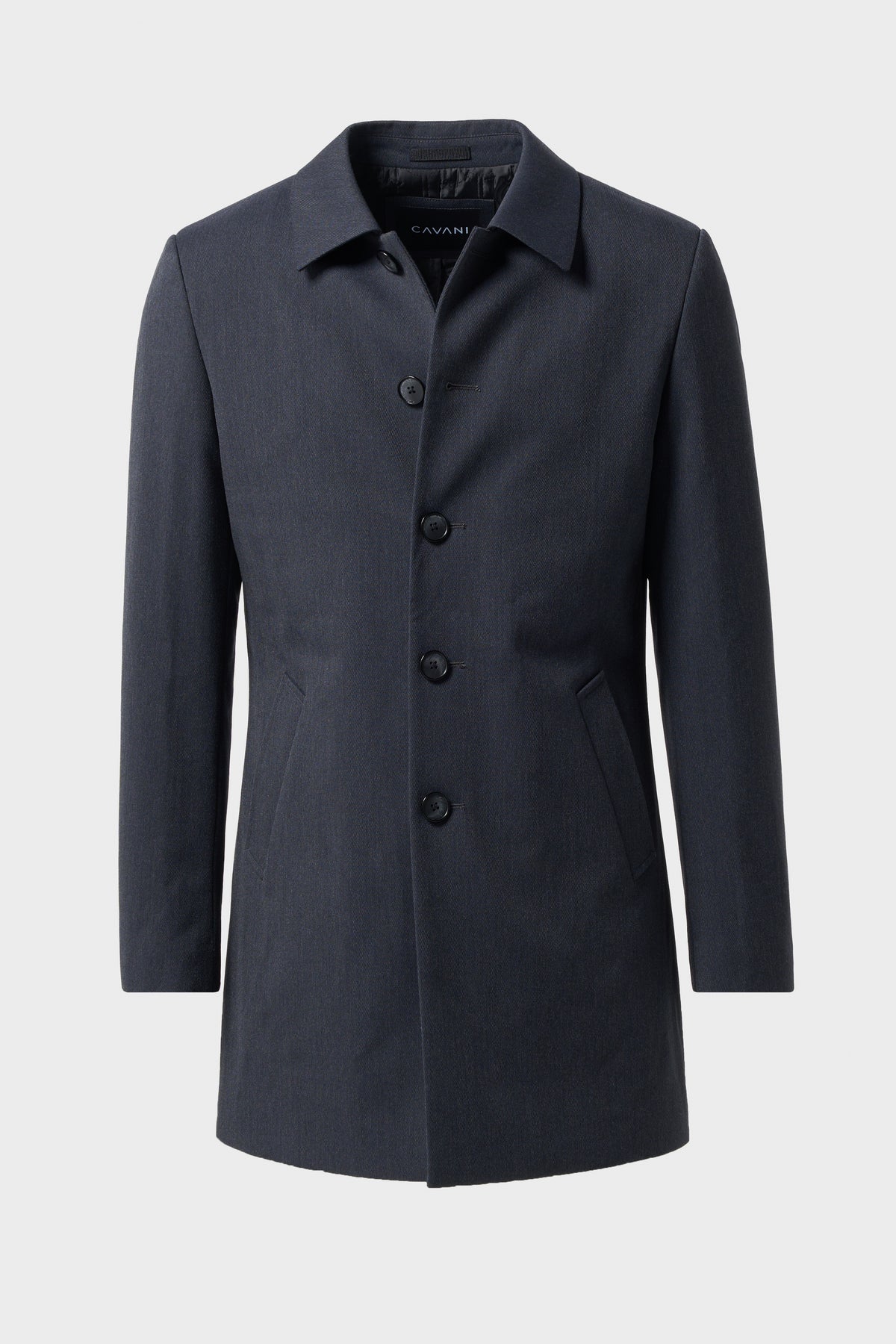 Men’s Herringbone Overcoat - Cavani Manari Charcoal Front Picture