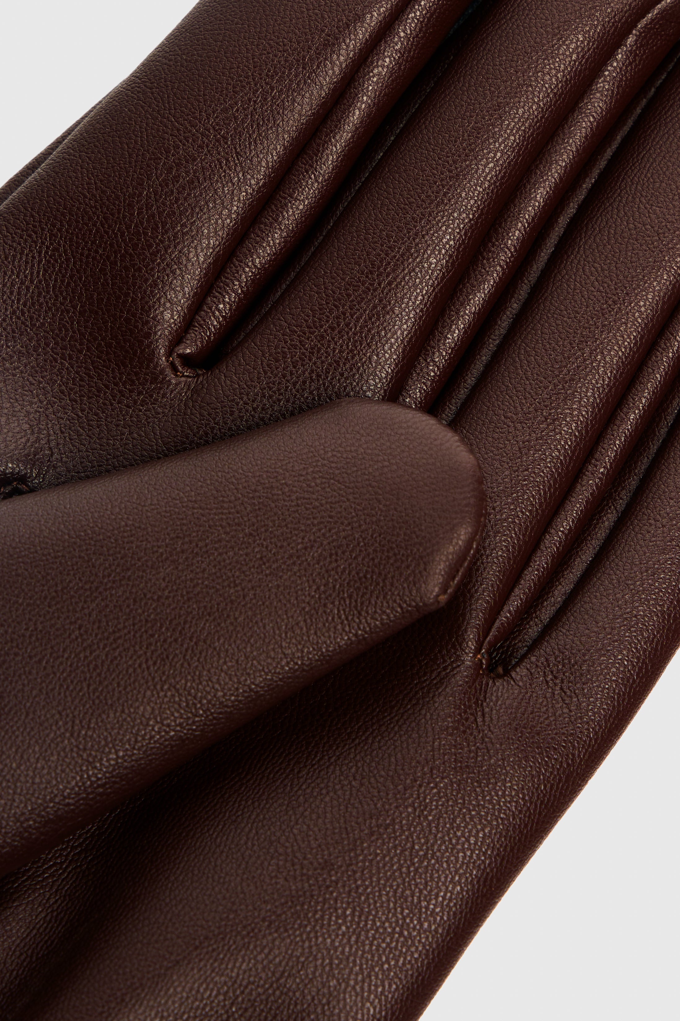 Men’s Leather Gloves with Adjustable Buckle Strap - Brown