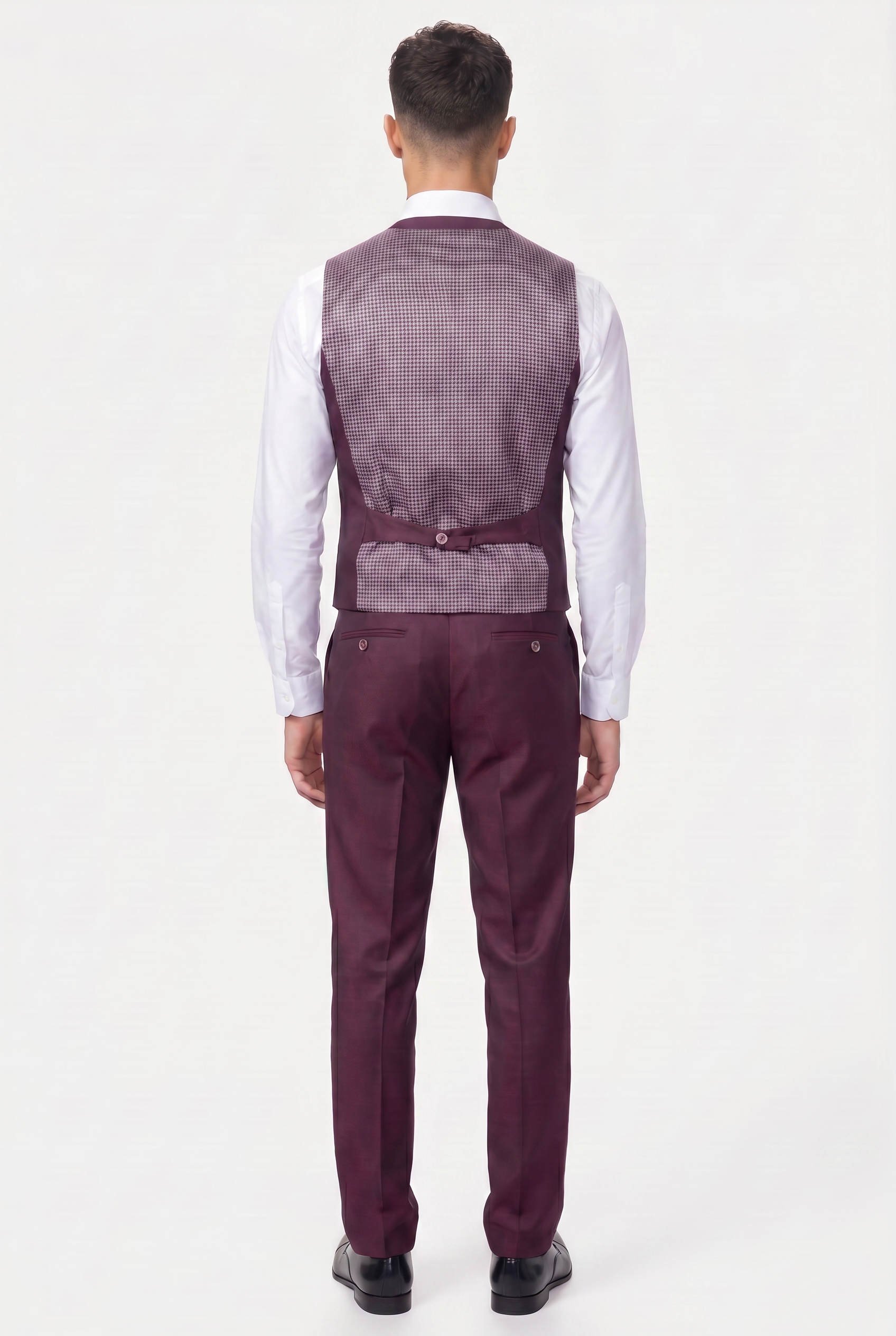 Men's Lincoln Slim Fit Burgundy Suit