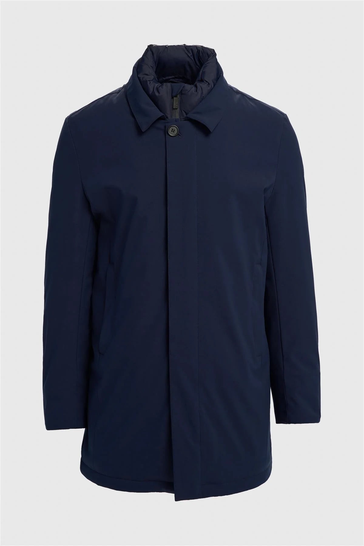 Men’s Long Padded Overcoat - Heston - Navy