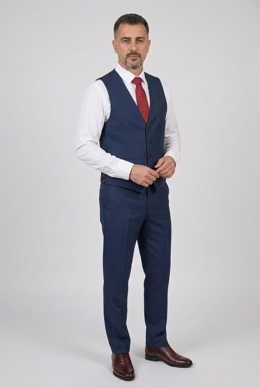 Men’s Navy 3 Piece Tailored Fit Suit