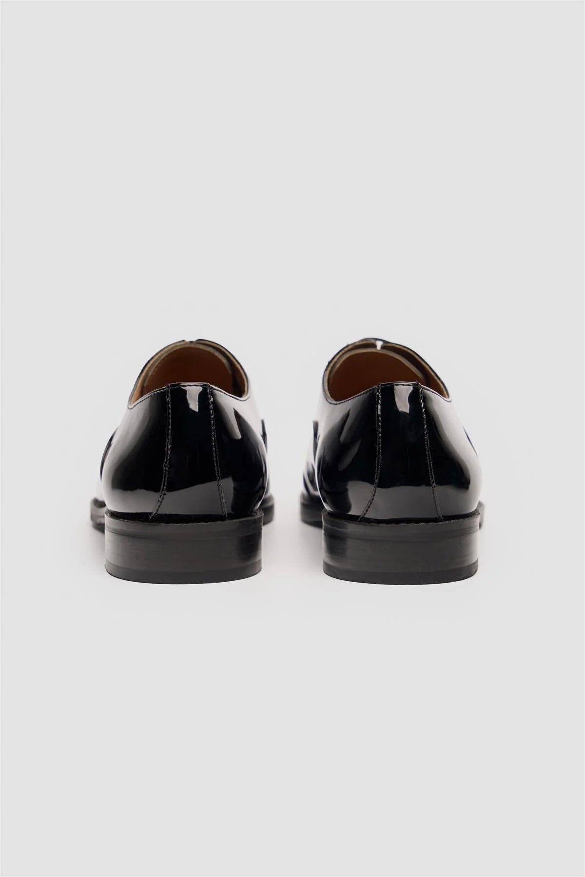 Men’s Patent Black Oxford Shoes - Lanza
