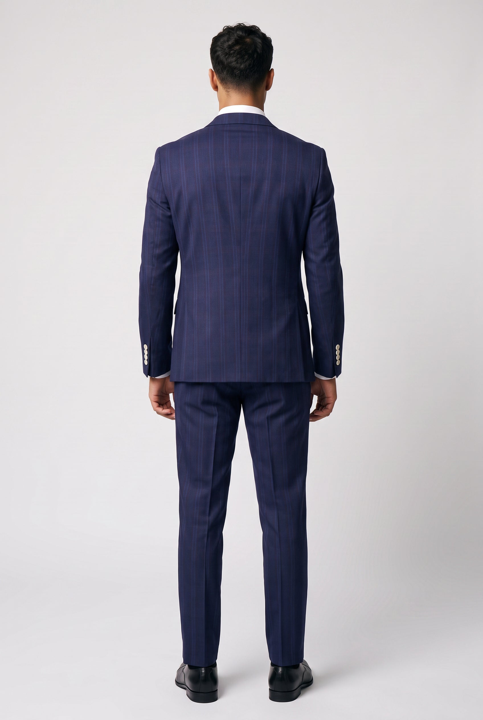 Men’s Pinstripe 3 Piece Suit with Jacket, Waistcoat & Trousers - Style LUCAS Tonic Blue