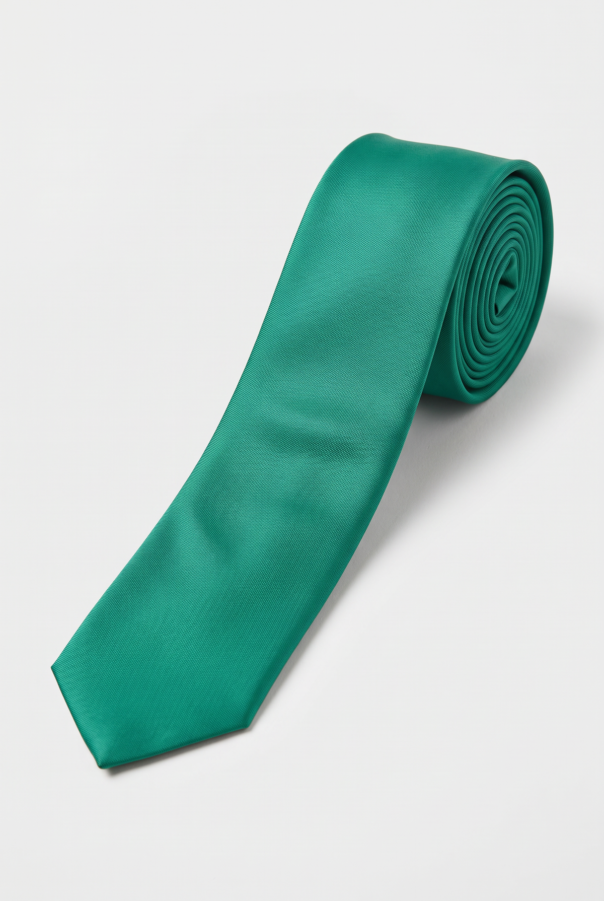 Men’s Plain Satin Tie – Classic Formal Necktie - Green
