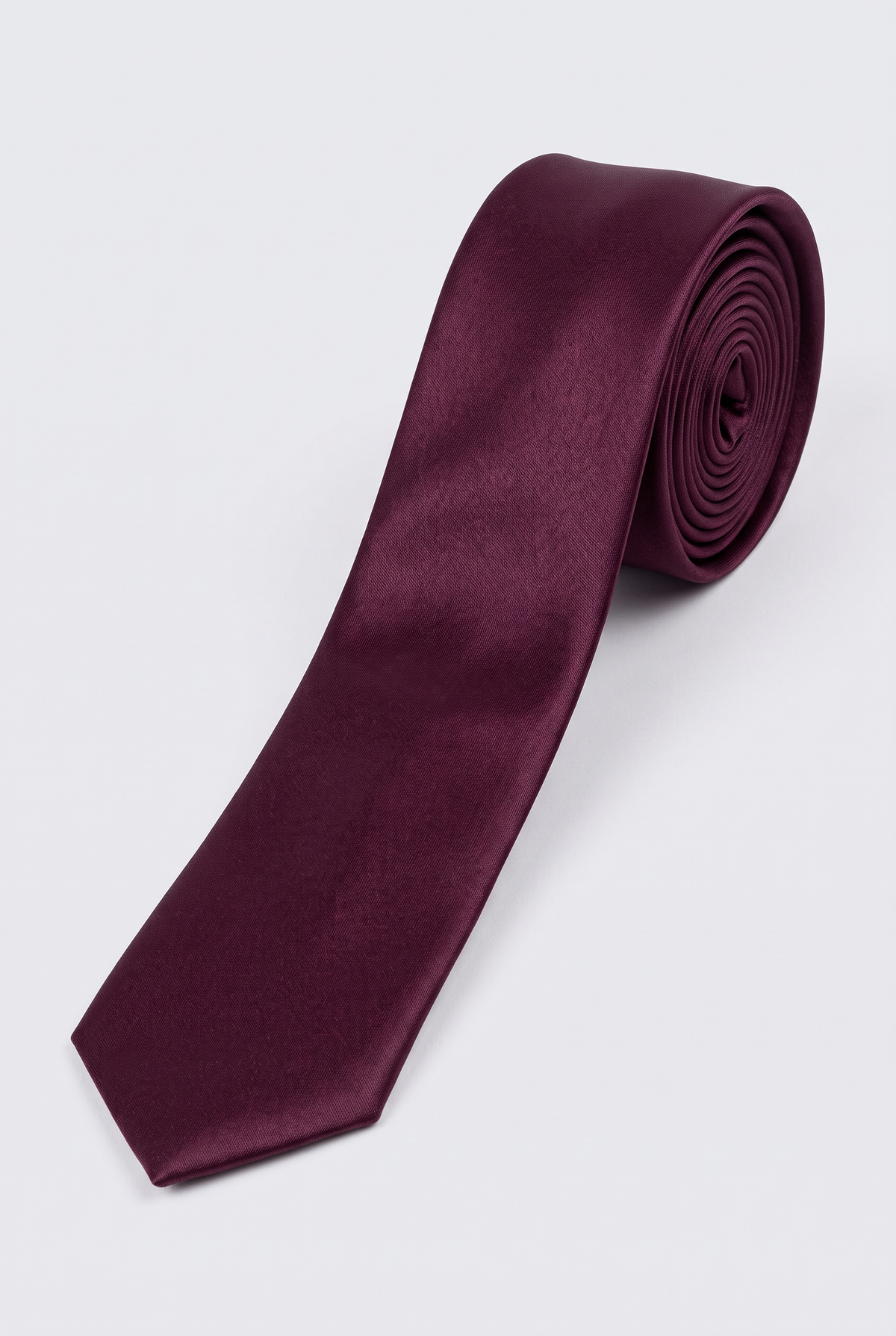 Men’s Plain Satin Tie – Classic Formal Necktie - Purple