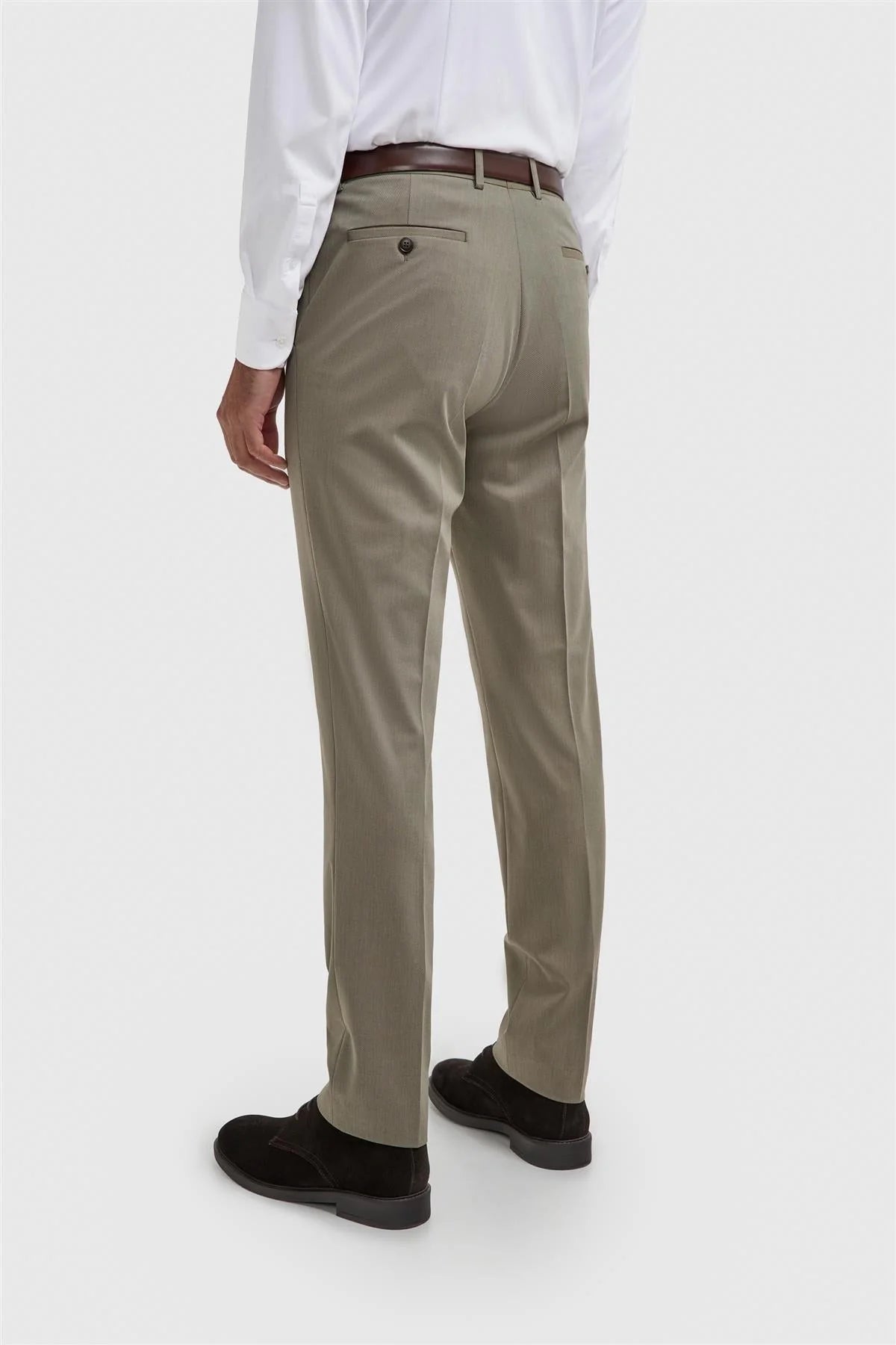 Men’s Premium Twill Trousers - Donatella - Sage Green
