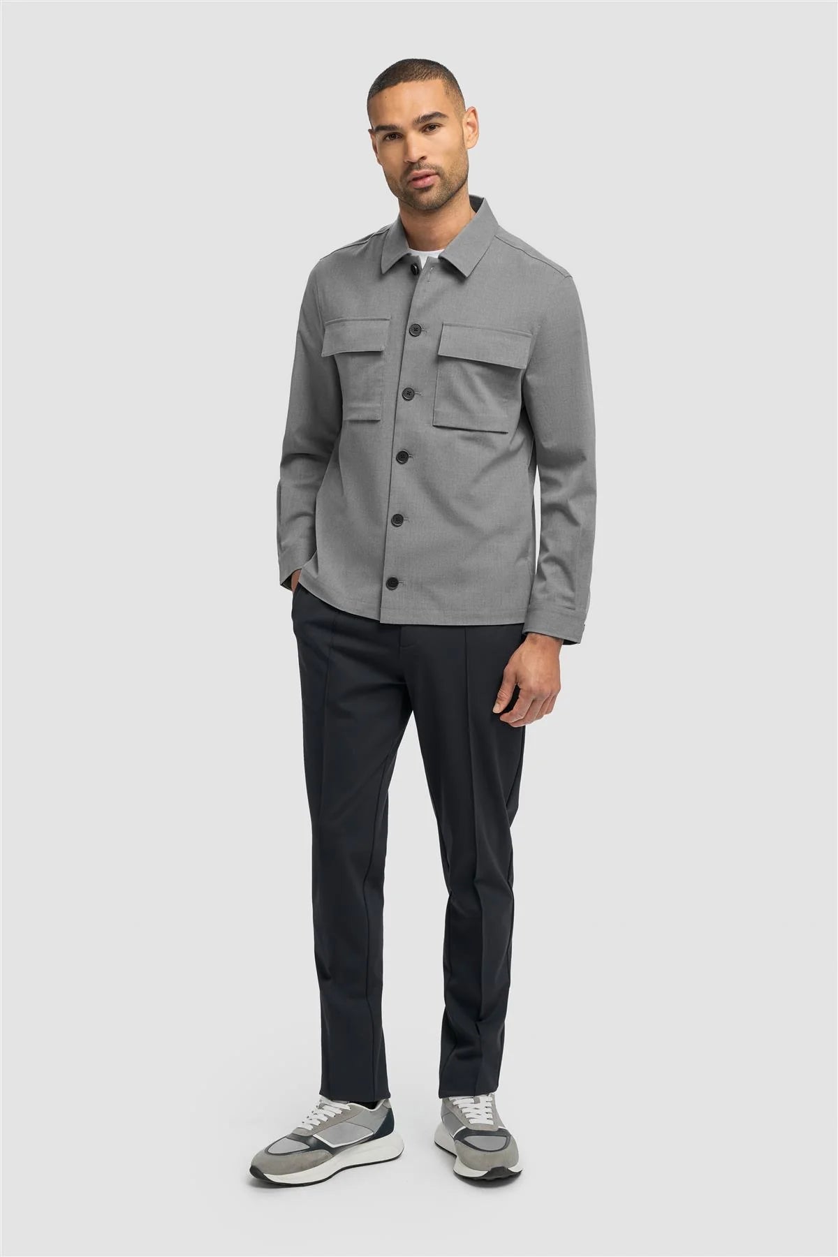 Men’s Regular Fit Overshirt - Danilo - Grey