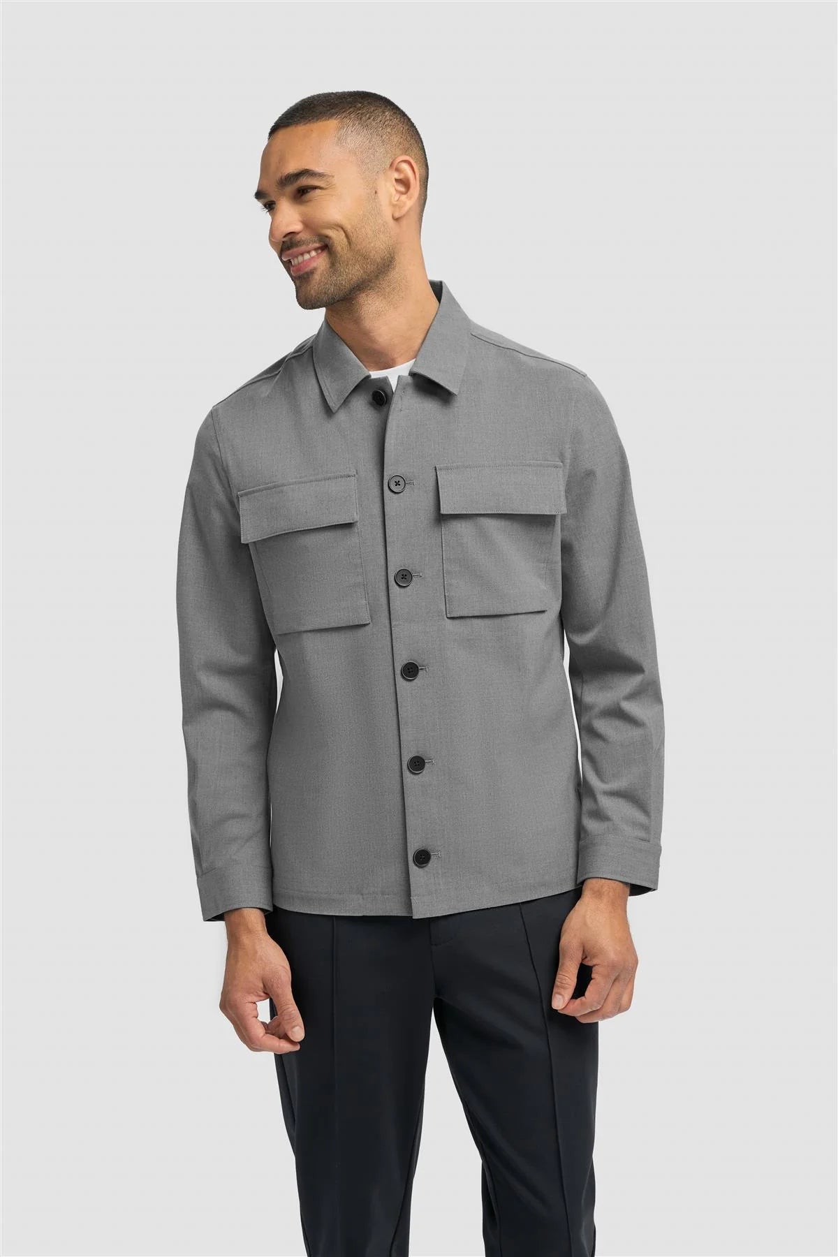 Men’s Regular Fit Overshirt - Danilo - Grey