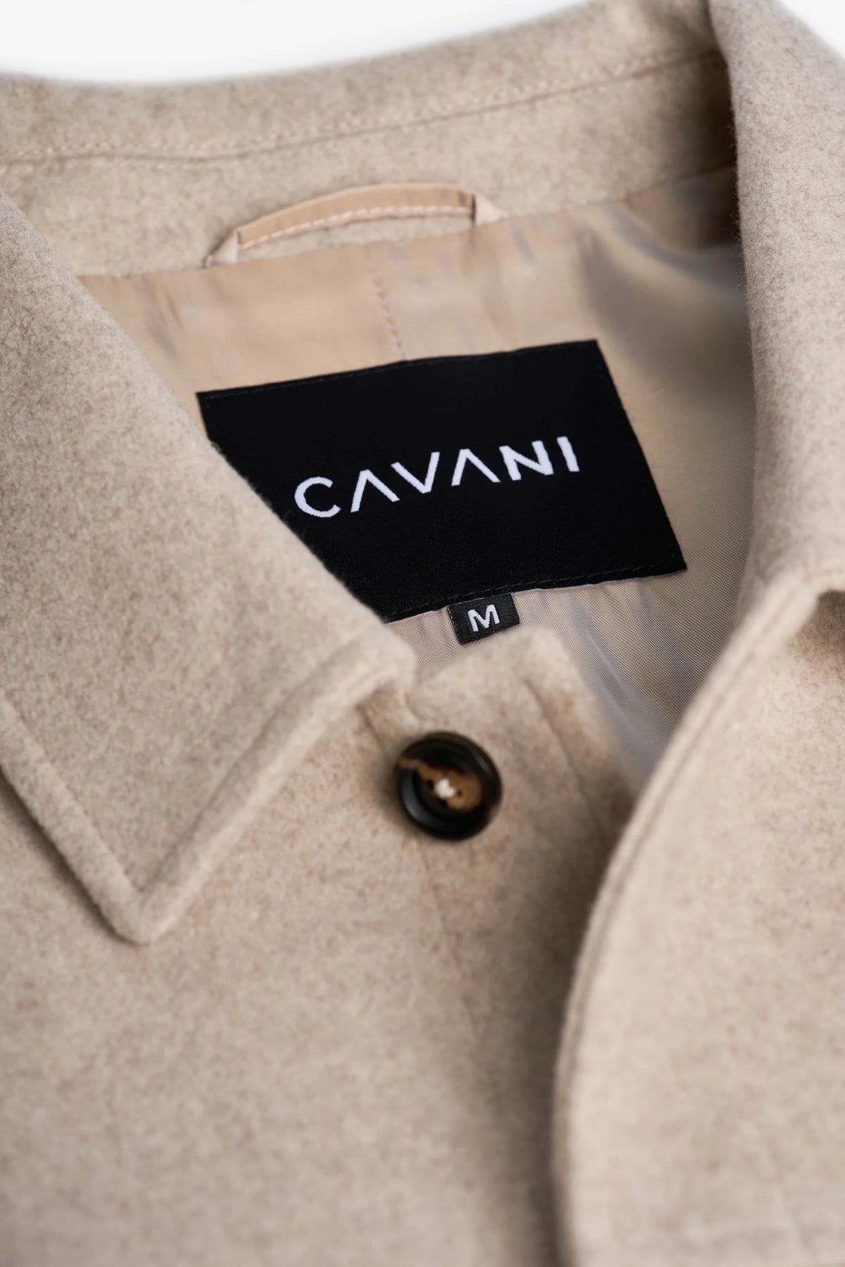Men’s Short Jacket - Cavani Steed Sand Neck detail picture