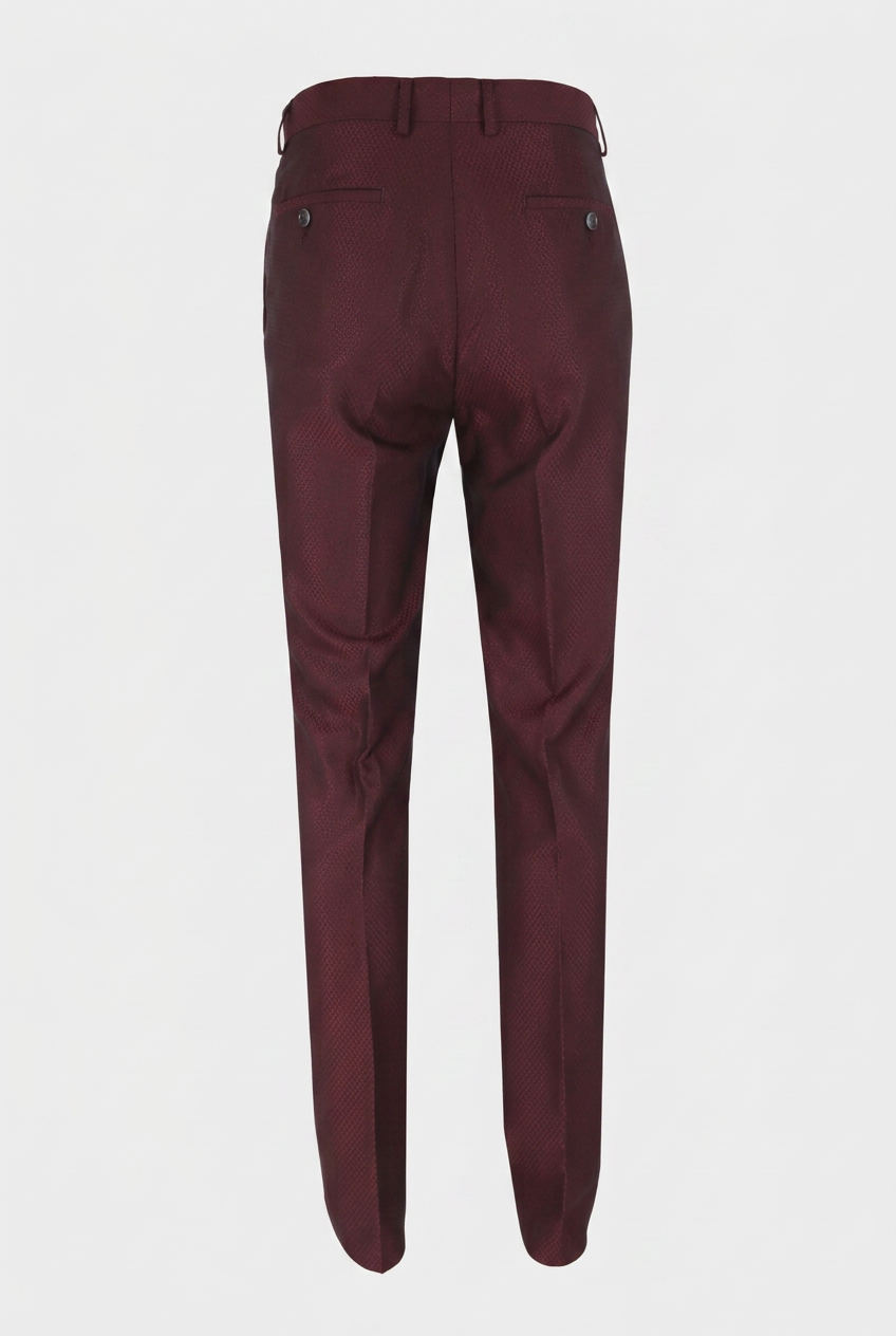 Men’s Slim Fit 2-Piece Formal Suit - Style MYERS WINE